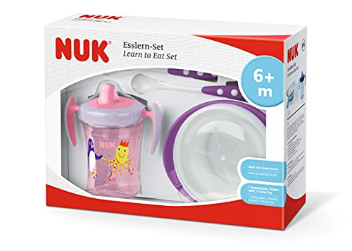 nuk-learn-to-eat-set-svezzamento-4-pezzi-6-mesi-trainer-cup-230-ml-piattino-e-cu image 6