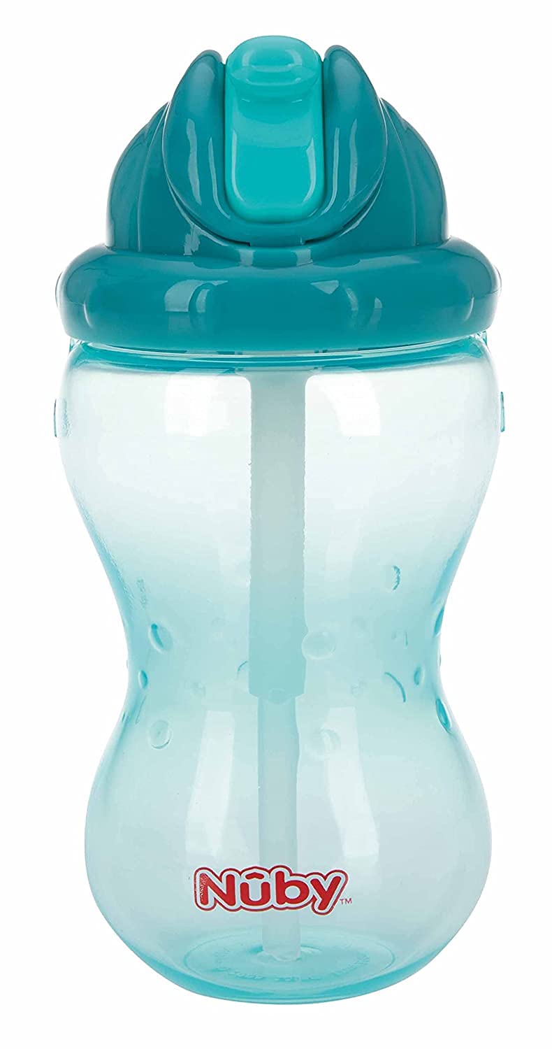 nuby-borraccia-flip-it-con-cannuccia-in-silicone-antigoccia-360-ml-dai-12-mesi-s image 1