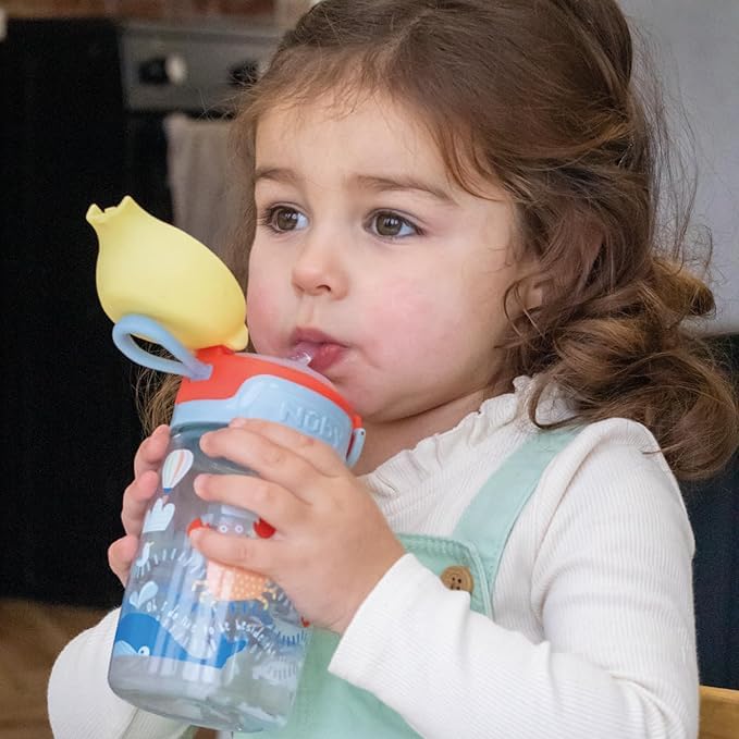 nuby-super-straw-drinking-bottle-borraccia-antiperdita-con-cannuccia-per-bambini image 2