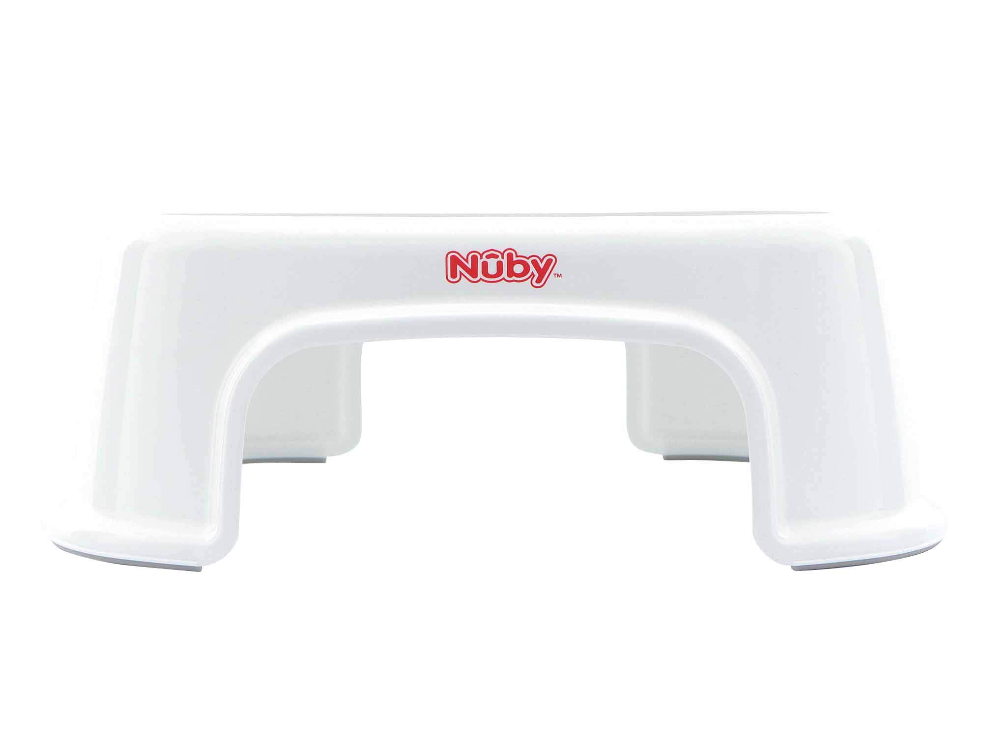 dr-talbot-s-nuby-sgabellino-rialzo-per-bambini-con-base-antiscivolo-bianco-grigi image 1