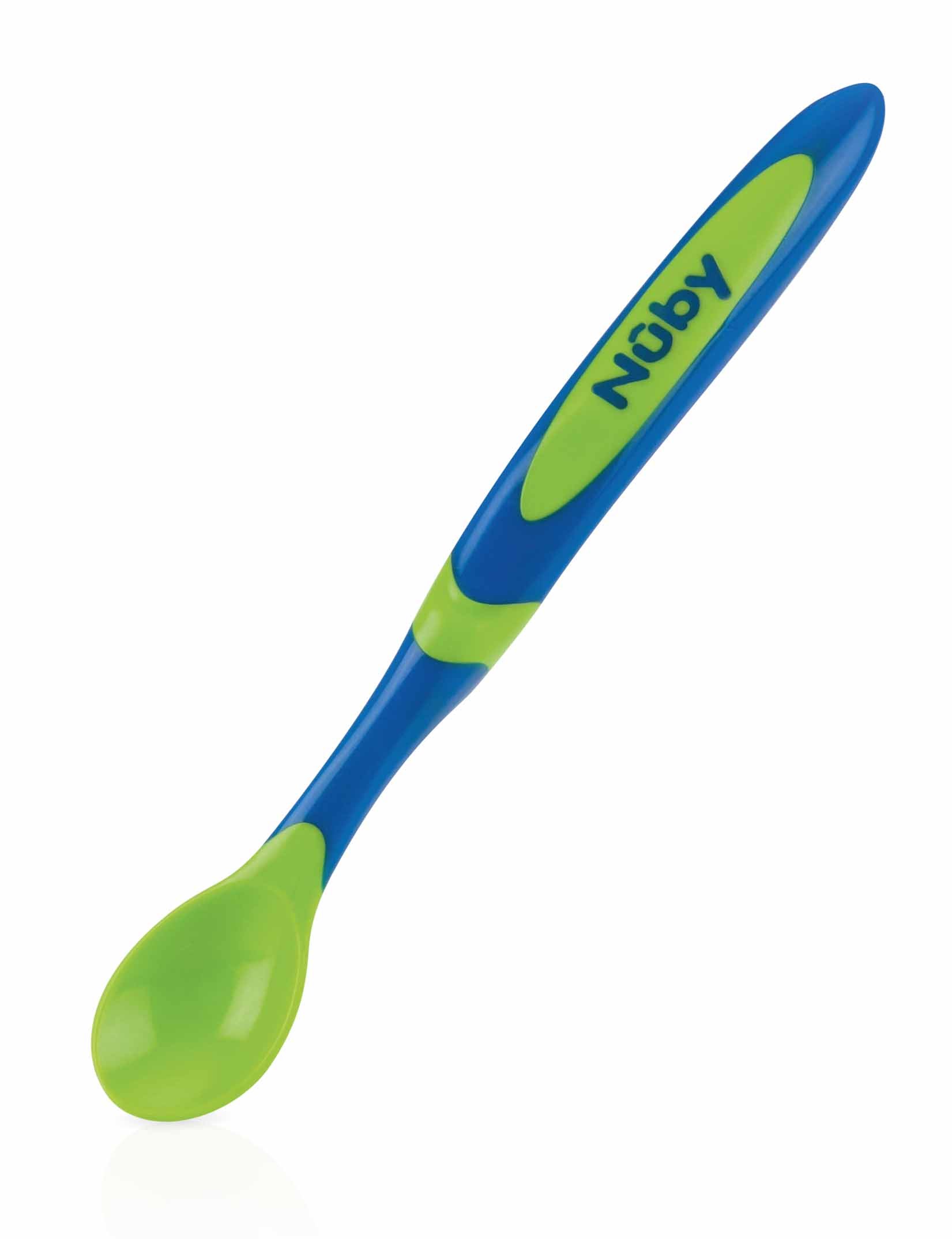 nuby-cucchiai-da-pappa-a-manico-lungo-easy-grip-set-da-4-dai-6-mesi image 2