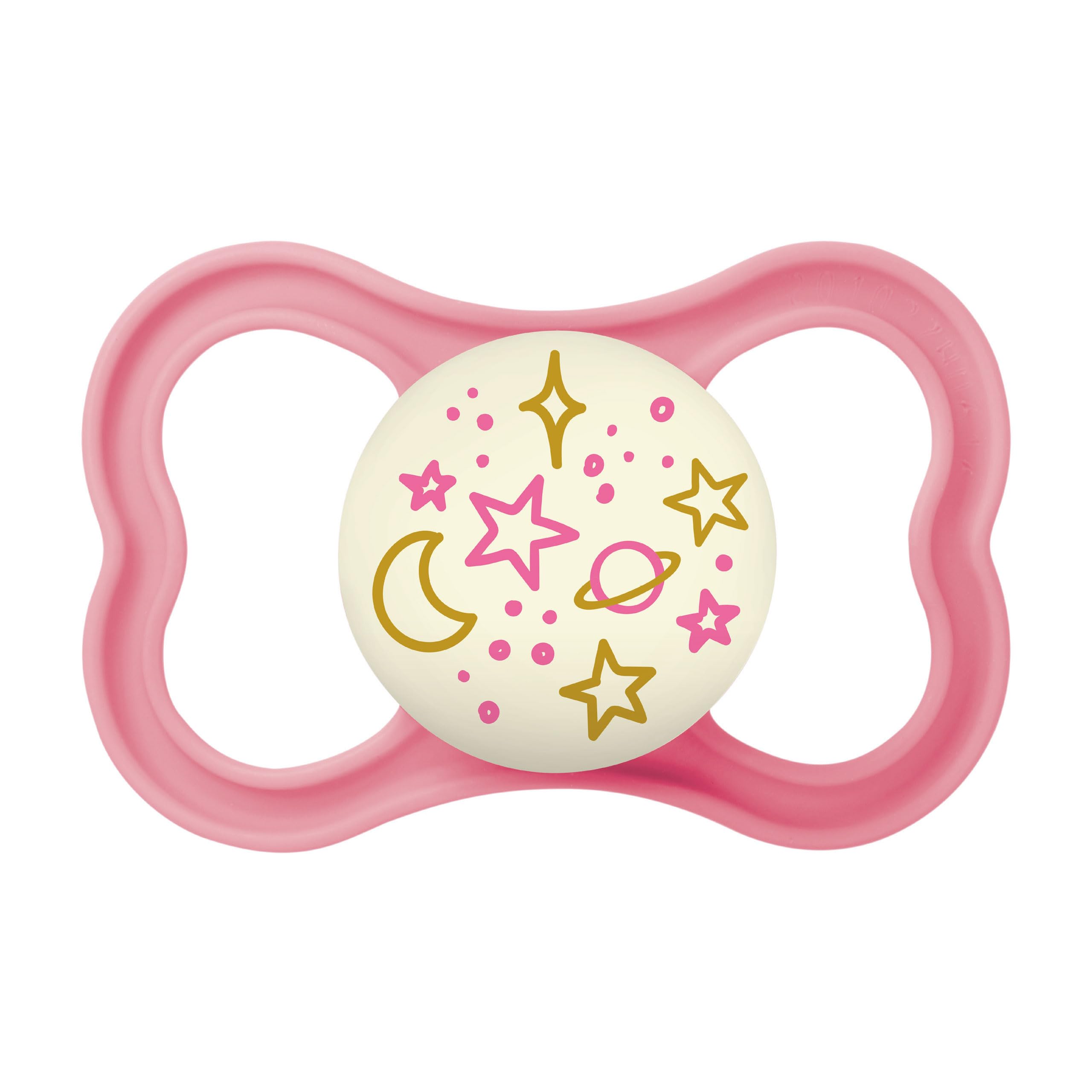 mam-night-ciuccio-luminoso-in-silicone-skinsoft-supreme-16-mesi-rosa-con-custodi image 1