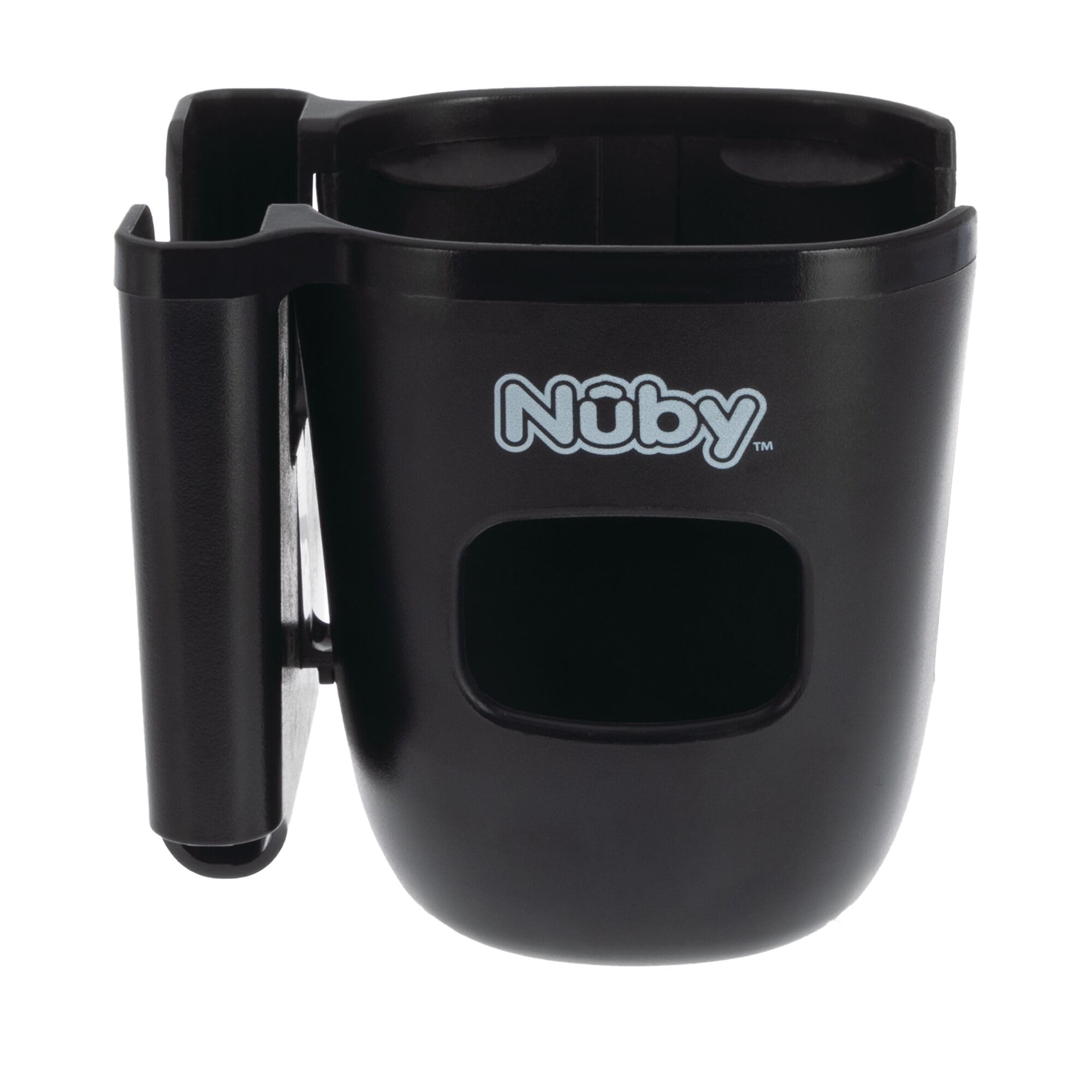 nuby-porta-bicchieri-per-passeggino-2-in-1-con-supporto-smartphone-rotazione-360 image 1