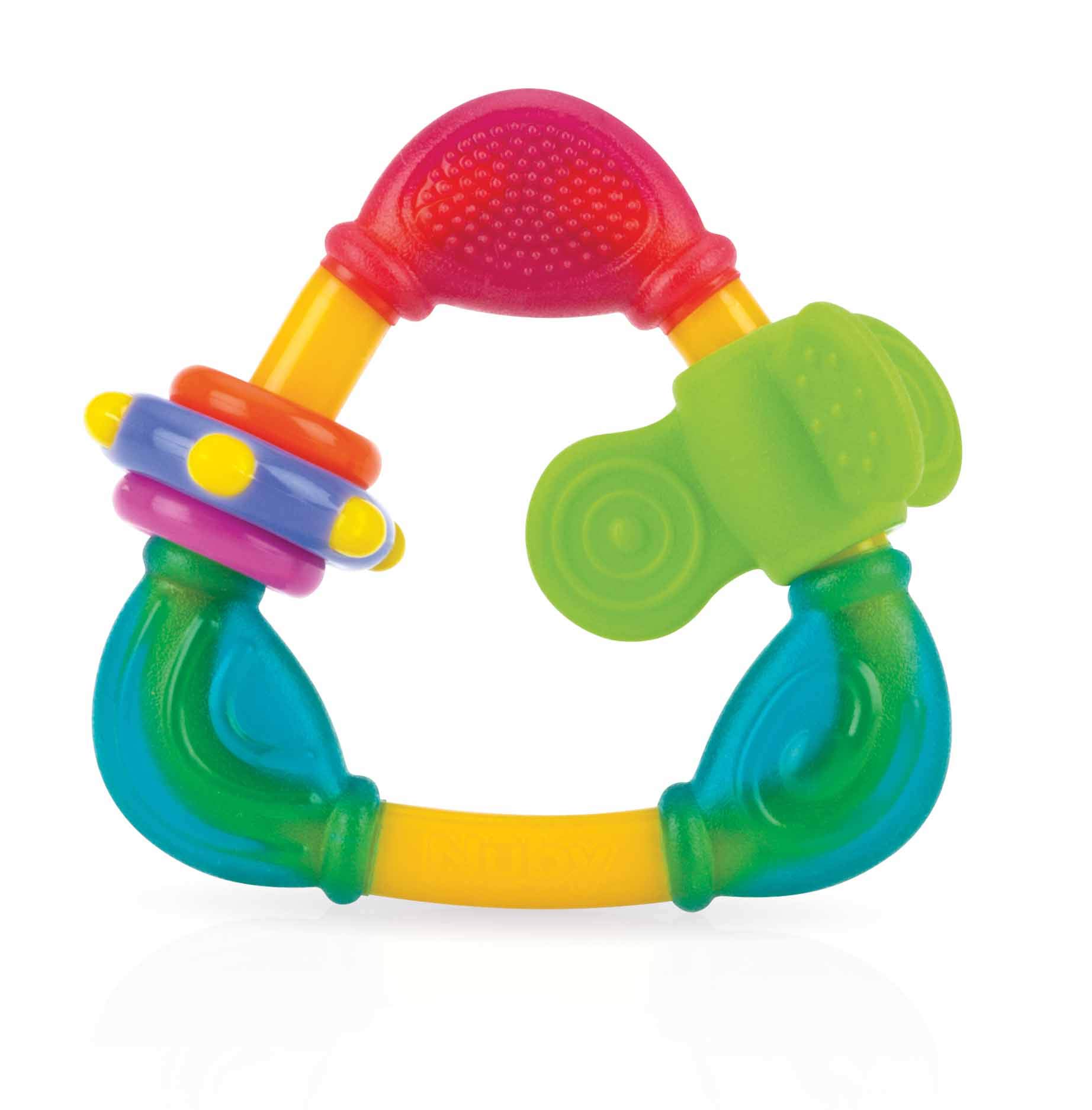nuby-spin-n-teether-664-giocattolo-dentizione-rotante-morbide-superfici-massaggi image 1