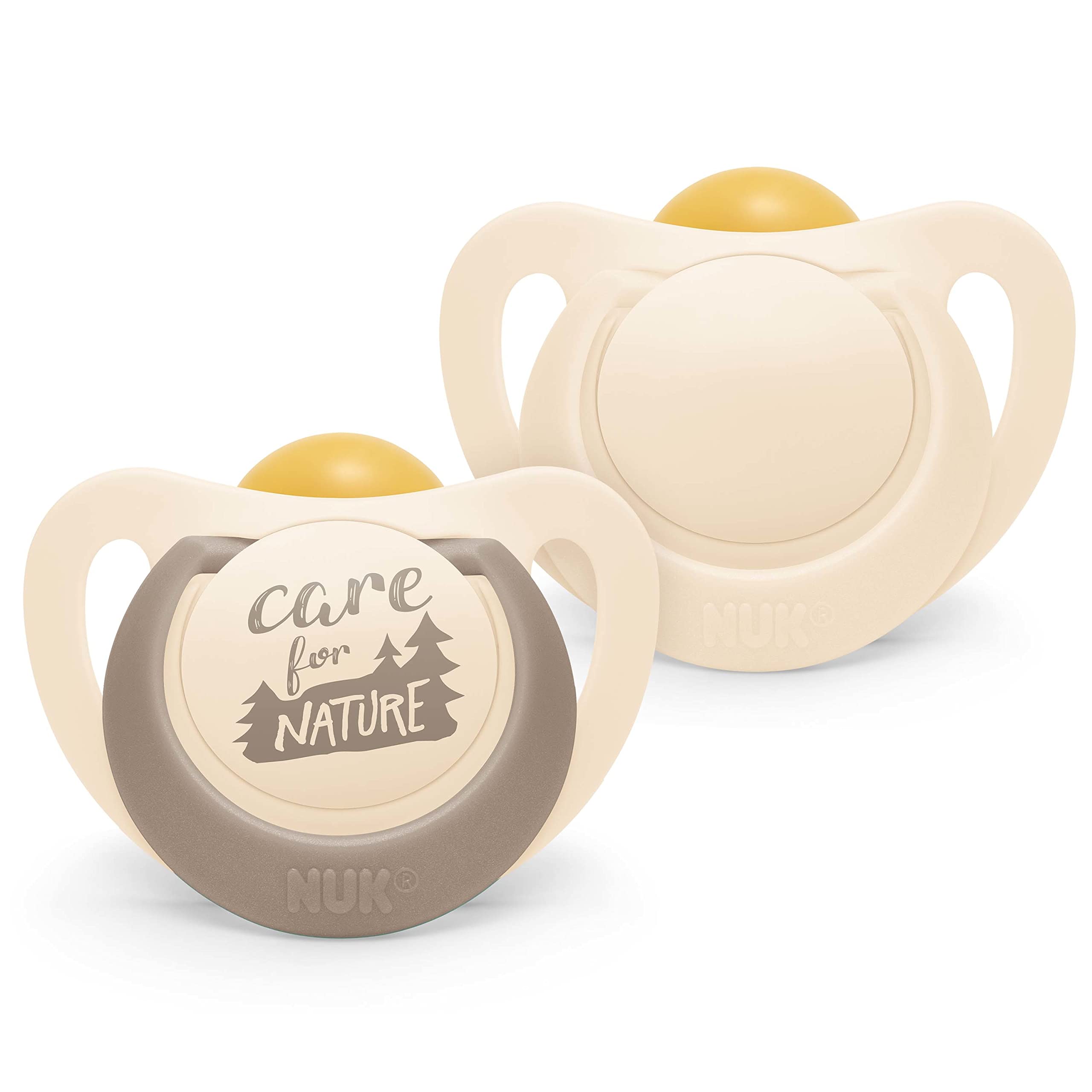 nuk-for-nature-ciuccio-0-6-mesi-succhietto-in-gomma-naturale-al-98-forma-ortodon image 1
