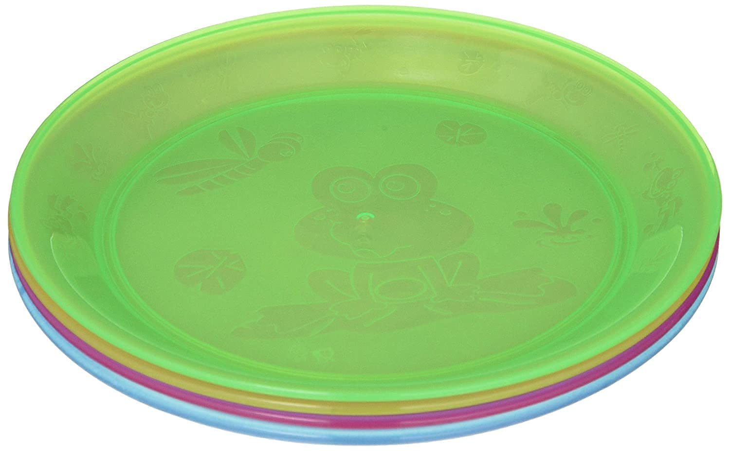 nuby-id65670-set-4-piatti-in-plastica-per-bambini-6-mesi-multicolore-microonde-e image 1