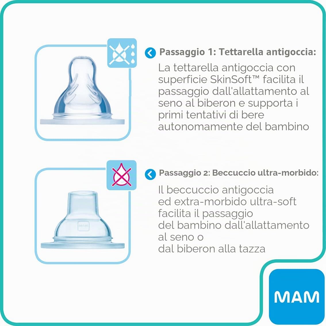 mam-trainer-borraccia-imparare-a-bere-220-ml-tazza-4-mesi-2-in-1-con-tettarella- image 3