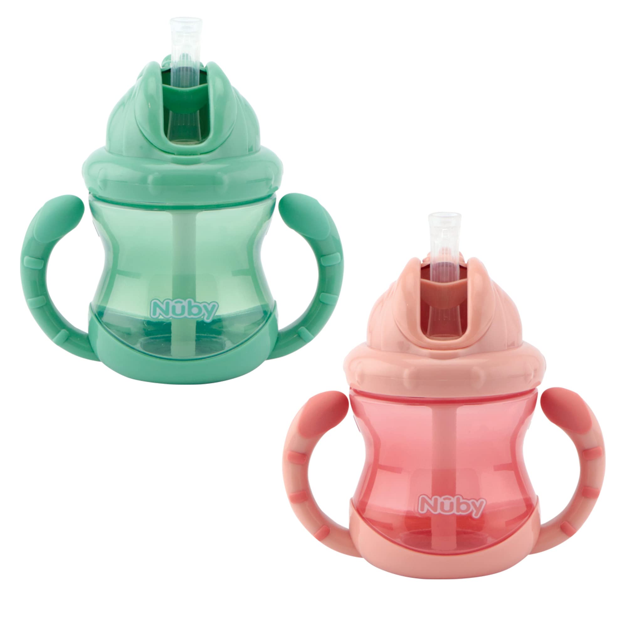 nuby-flip-it-tazza-con-cannuccia-antigoccia-in-silicone-con-manici-e-chiusura-cl image 7