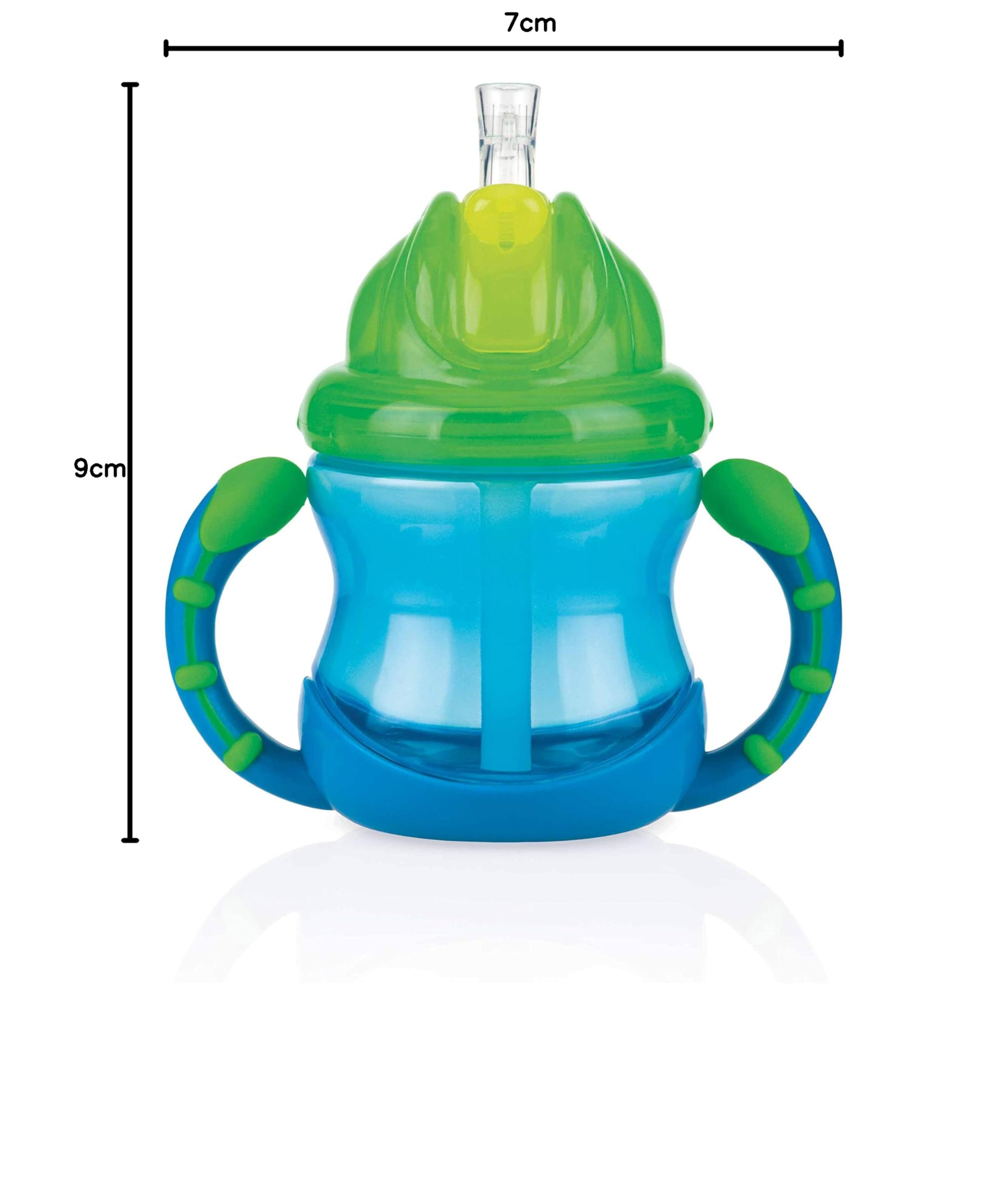 nuby-flip-it-tazza-con-cannuccia-antigoccia-e-manici-240-ml-12-mesi-sistema-vari image 2