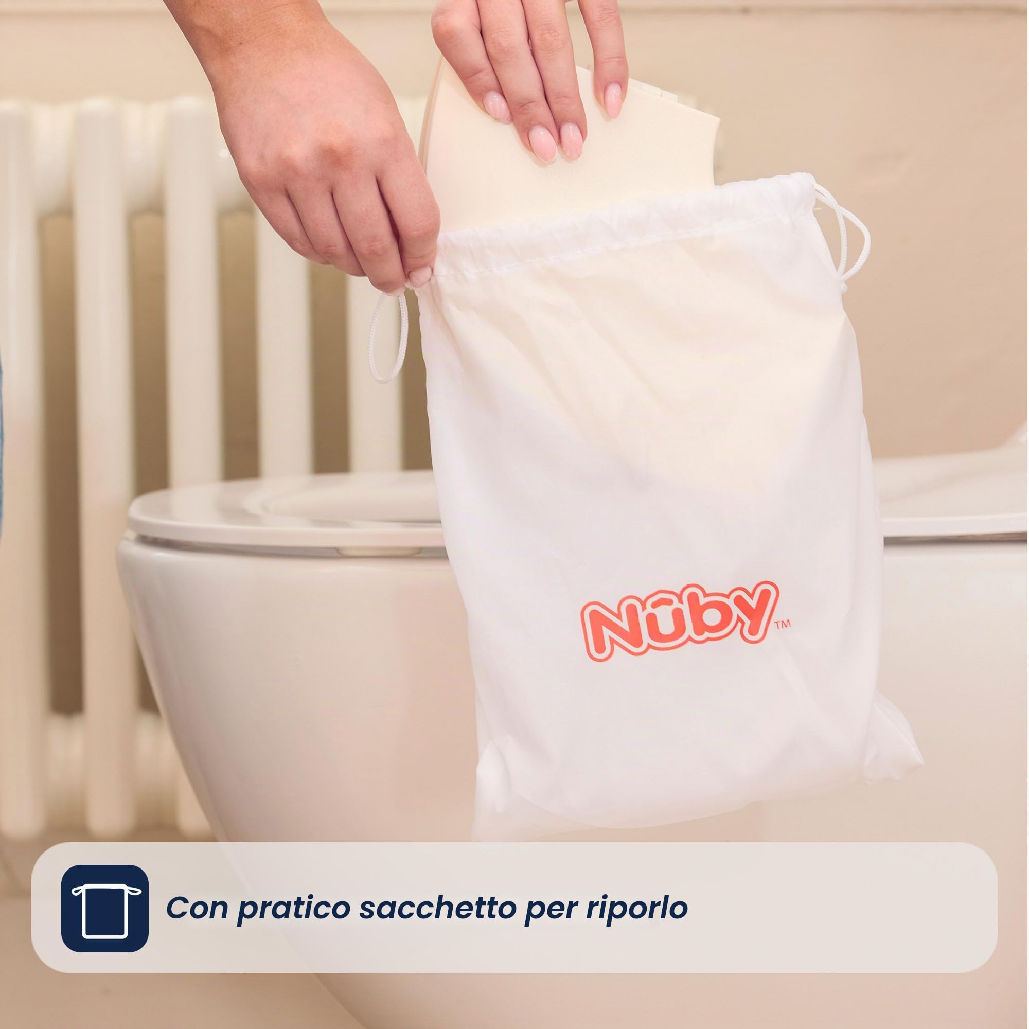 nuby-sedile-wc-pieghevole-e-portatile-riduttore-wc-da-viaggio-antiscivolo-con-bo image 2