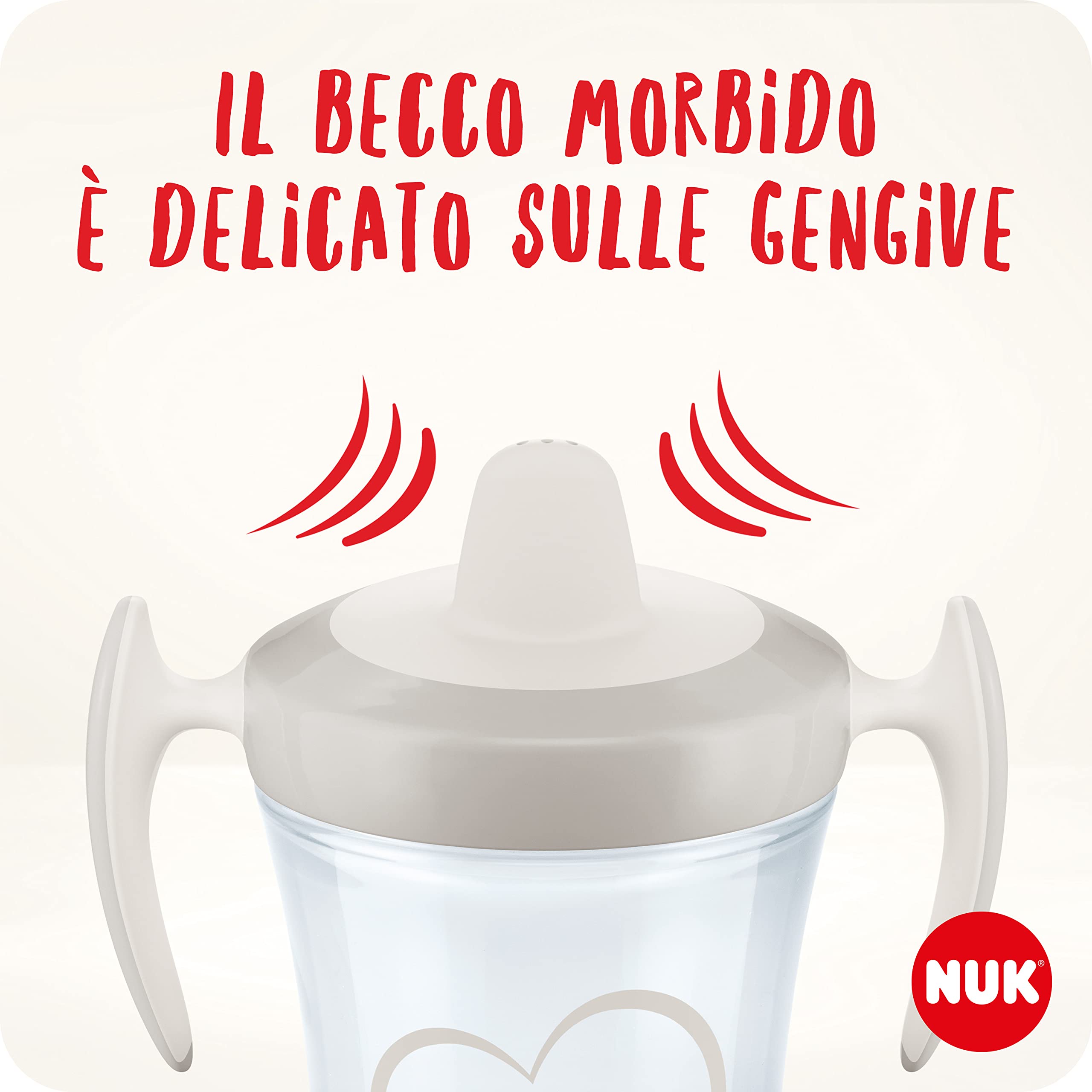 nuk-trainer-cup-bicchiere-antigoccia-6-mesi-230-ml-con-beccuccio-morbido-manigli image 2