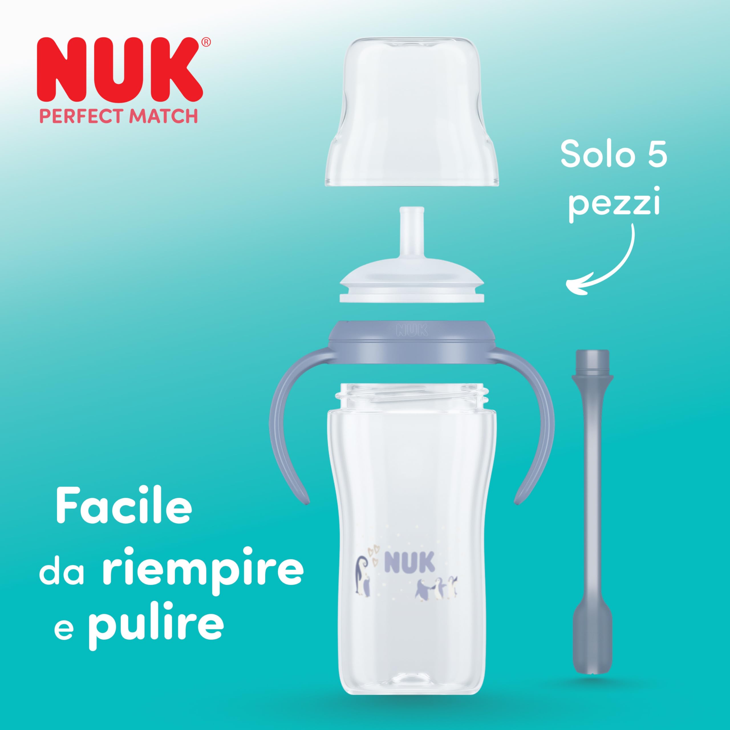 nuk-perfect-match-learner-biberon-tazza-con-cannuccia-260-ml-6-mesi-bicchiere-an image 8