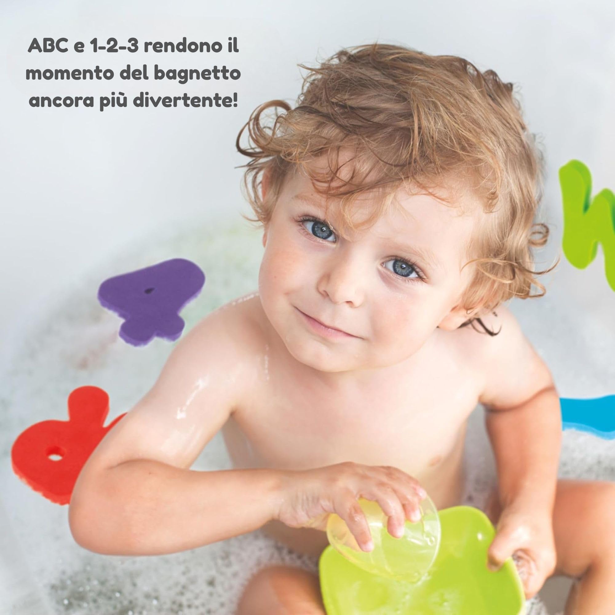 nuby-lettere-e-numeri-in-schiuma-per-il-bagno-36-pezzi-multicolori-aderenti-alle image 5