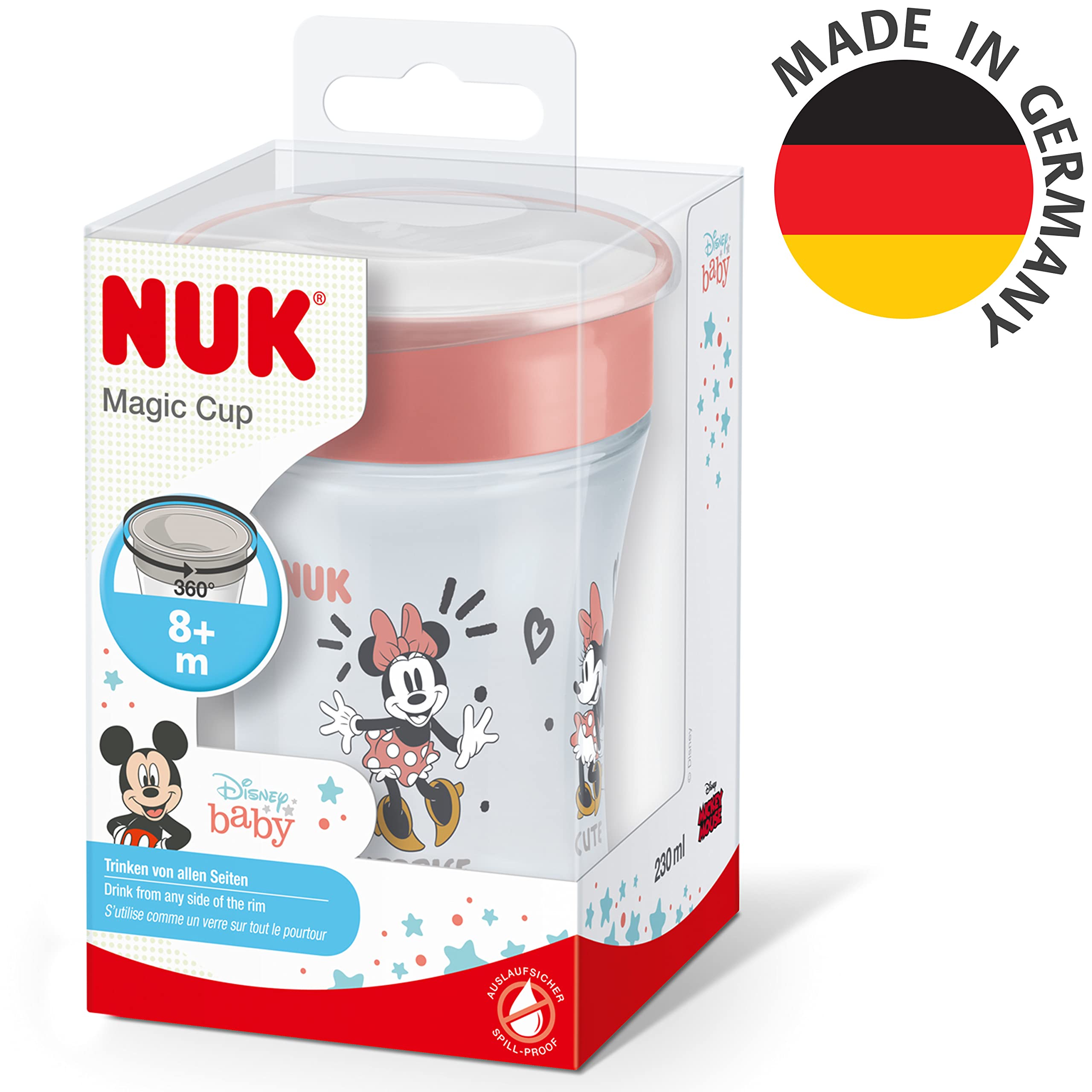 nuk-magic-cup-230-ml-bicchiere-antigoccia-a-bordo-360-8-mesi-senza-bpa-disney-to image 7