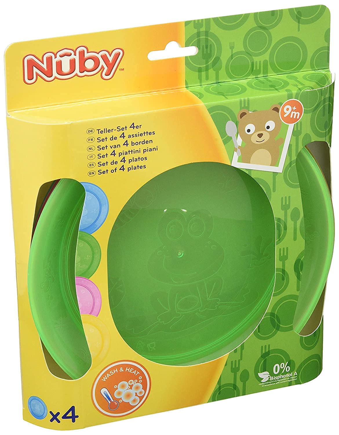 nuby-id65670-set-4-piatti-in-plastica-per-bambini-6-mesi-multicolore-microonde-e image 4