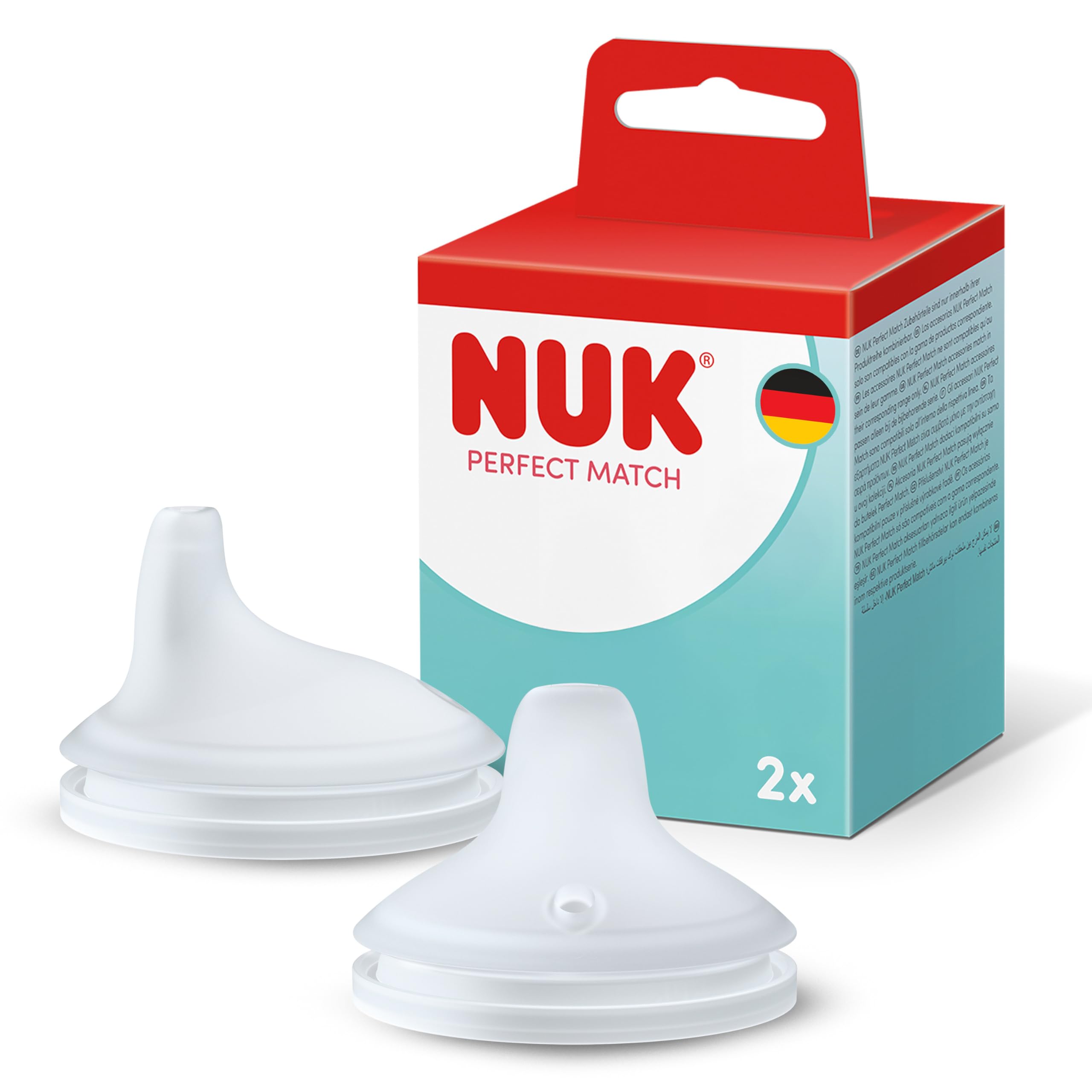 nuk-perfect-match-beccucci-antigoccia-in-silicone-per-biberon-learner-6-mesi-con image 1