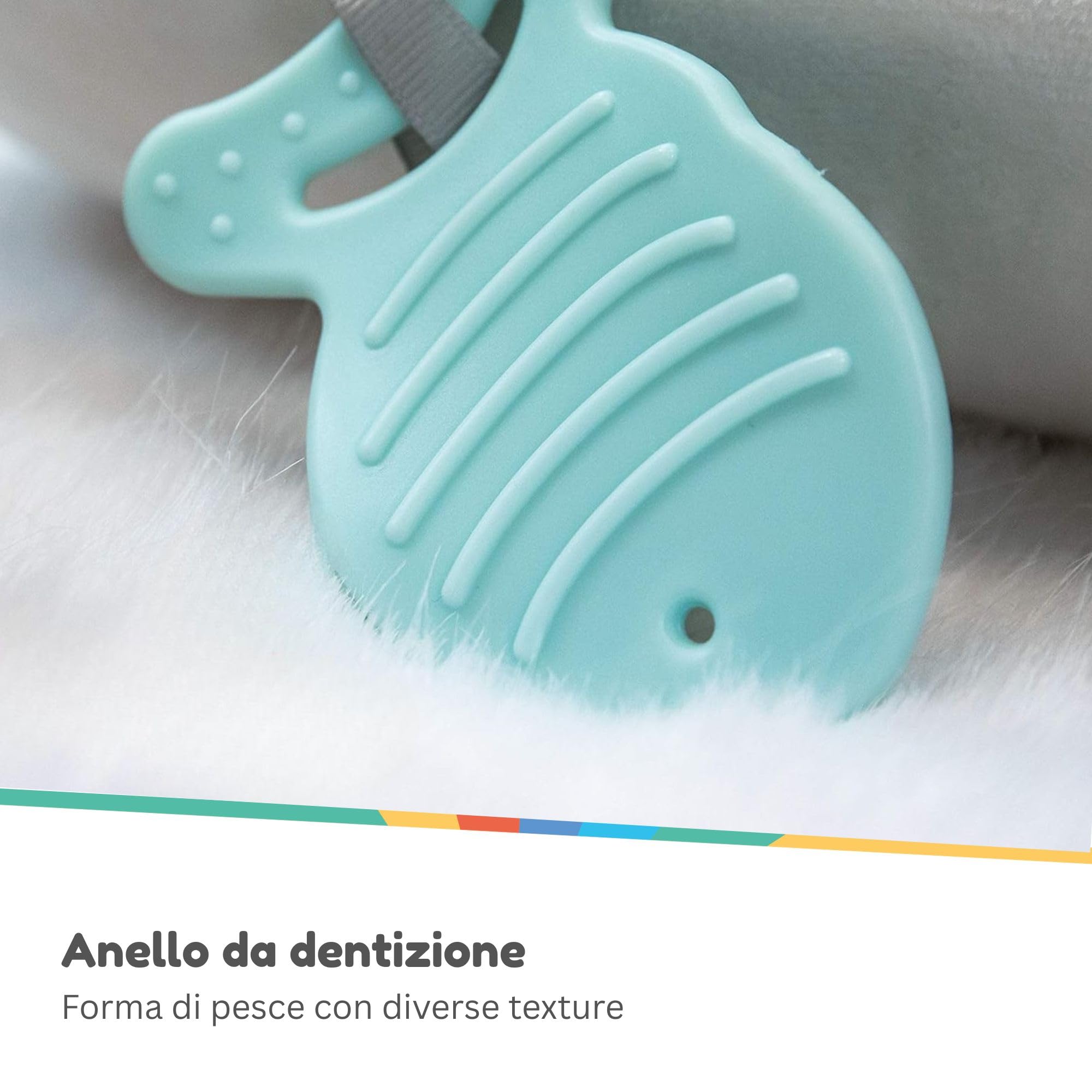 nuby-cuscino-penguin-tummy-time-interattivo-per-neonati-grigio-bianco-con-teethe image 5