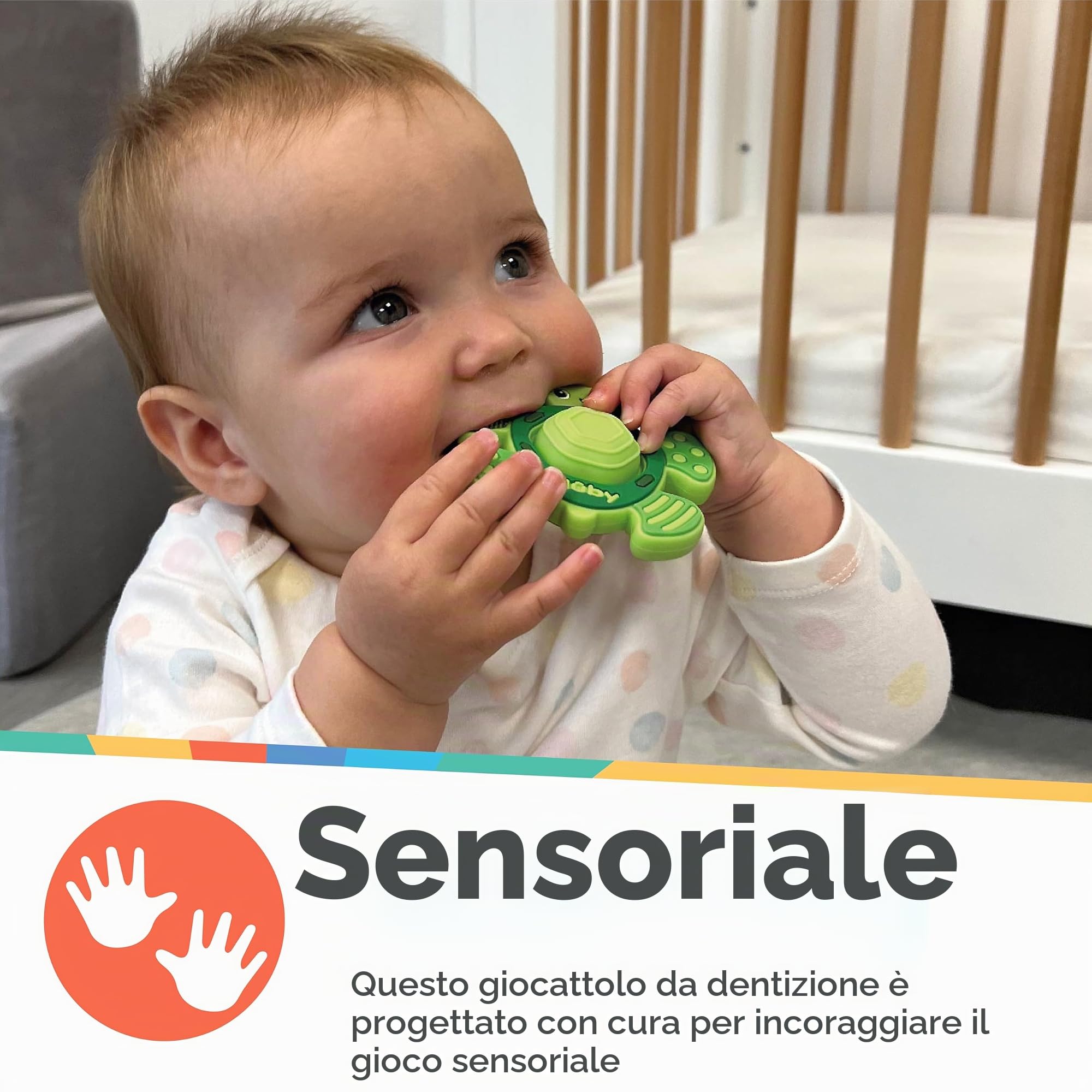 nuby-teethe-n-pop-tartaruga-anello-da-dentizione-sensoriale-in-silicone-morbido- image 2