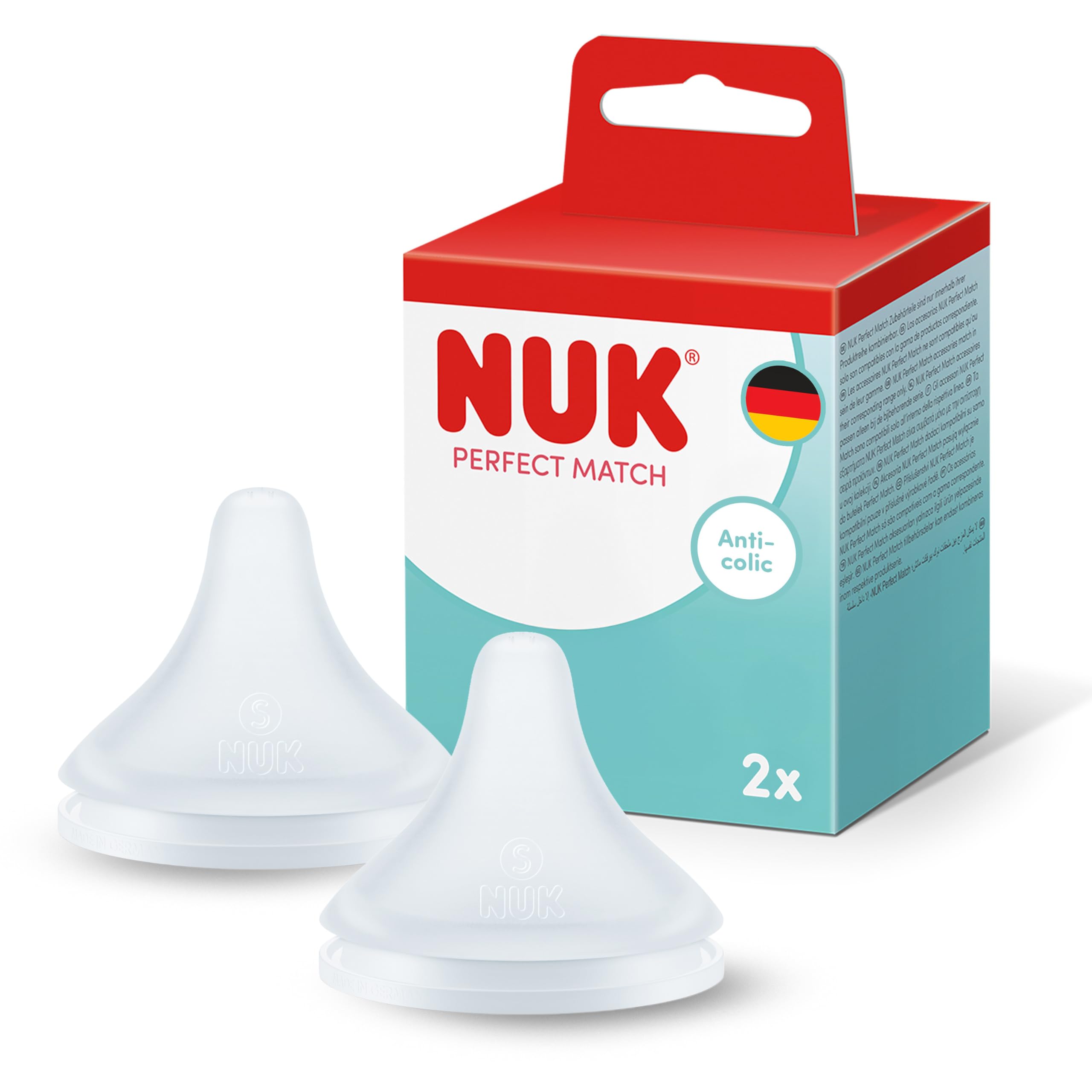 nuk-perfect-match-tettarelle-per-biberon-3-mesi-silicone-anticolica-taglia-picco image 1