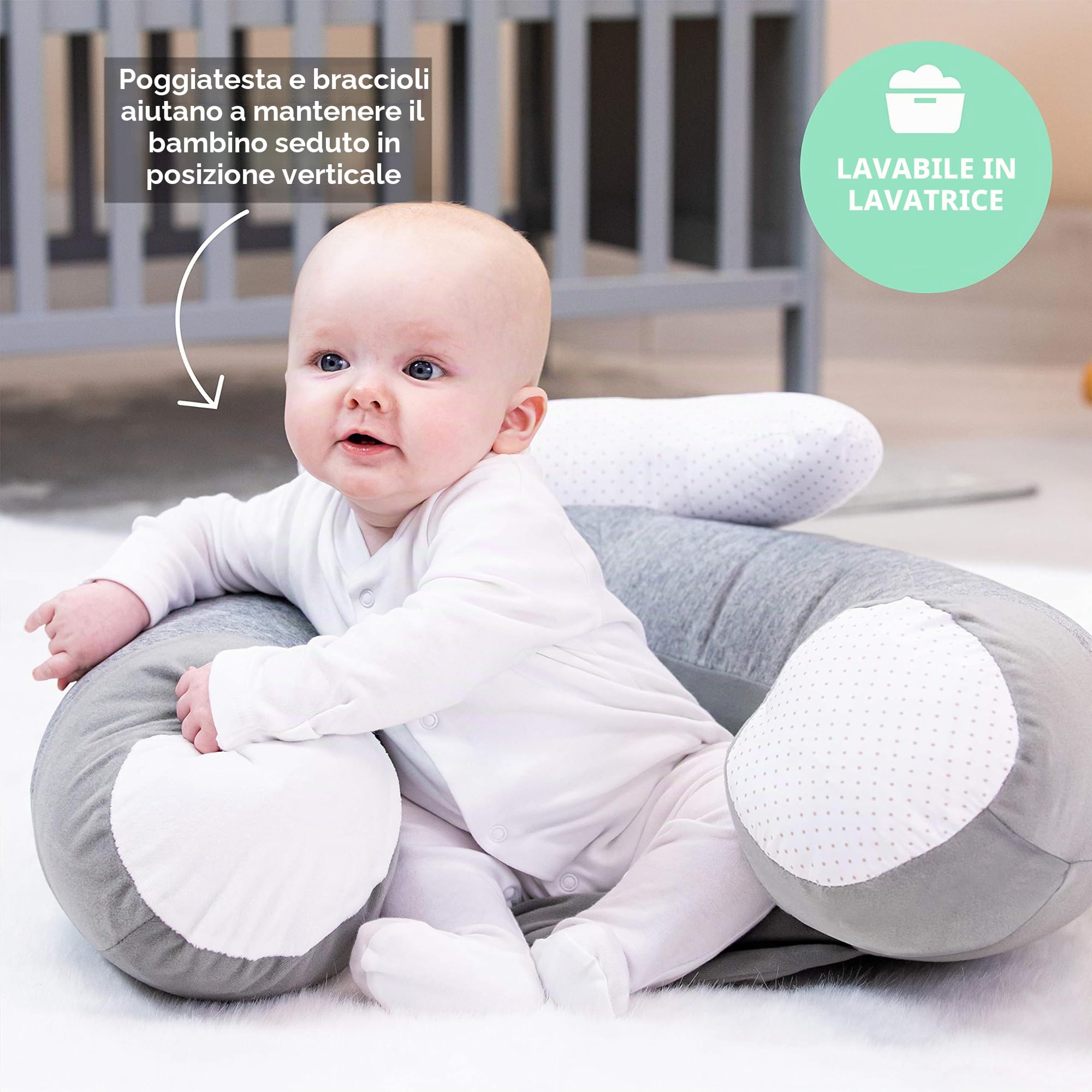 nuby-little-penguin-seggiolino-educativo-sit-me-up-gonfiabile-con-giocattoli-e-v image 2