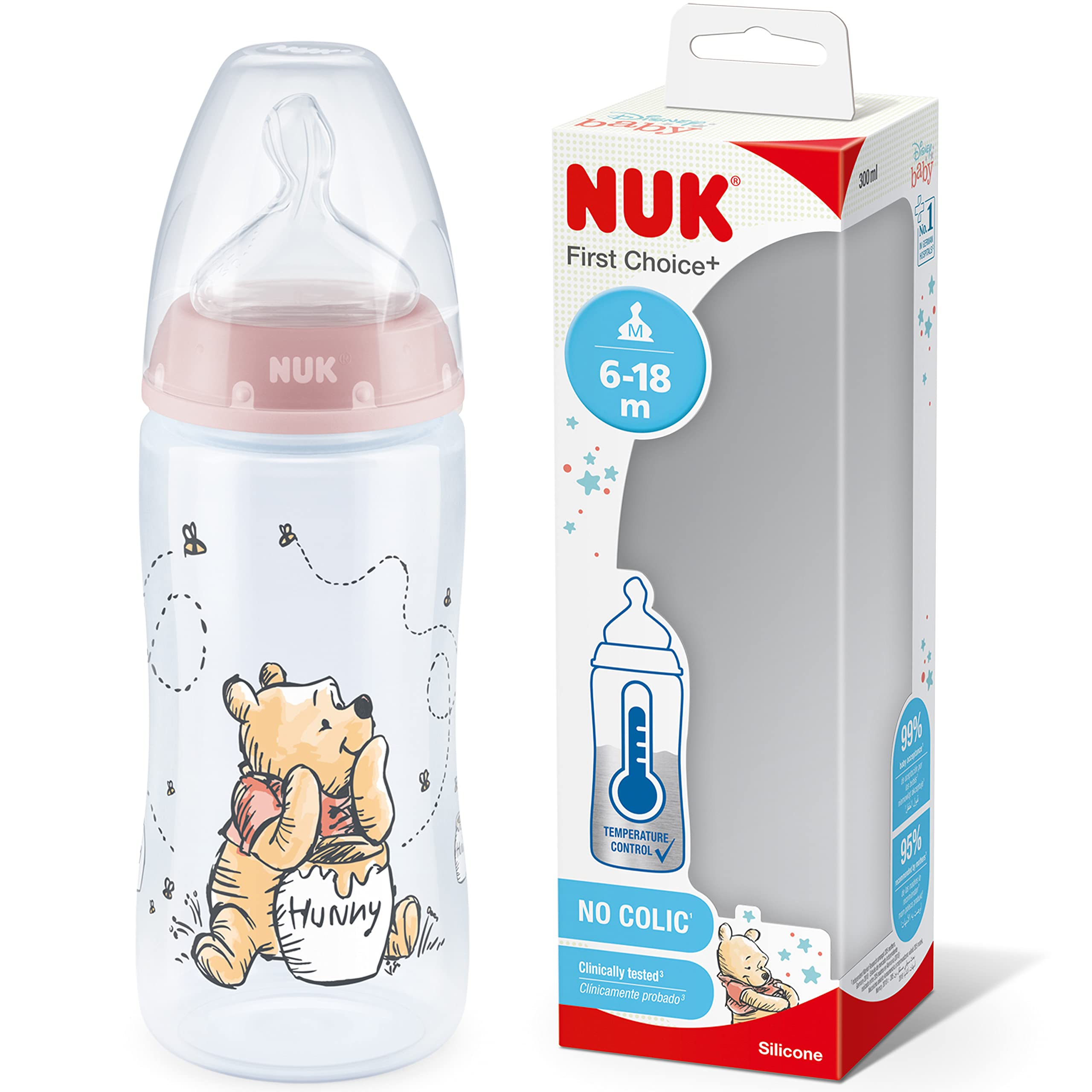 nuk-first-choice-biberon-300-ml-0-6-mesi-con-tettarella-ortodontica-in-silicone- image 1