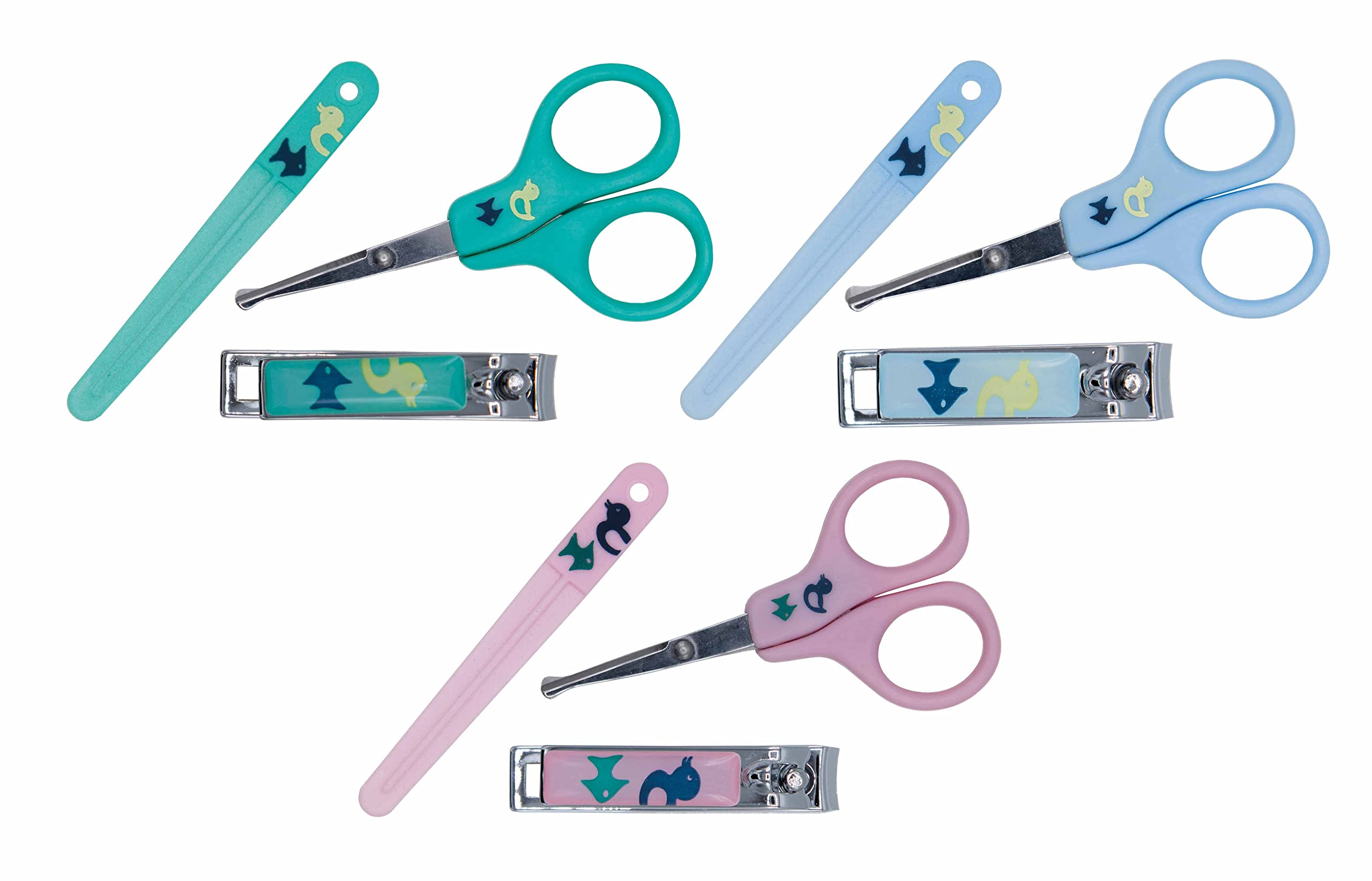 nuby-set-manicure-3-pezzi-per-neonati-0-mesi-forbicina-a-punte-arrotondate-tronc image 1