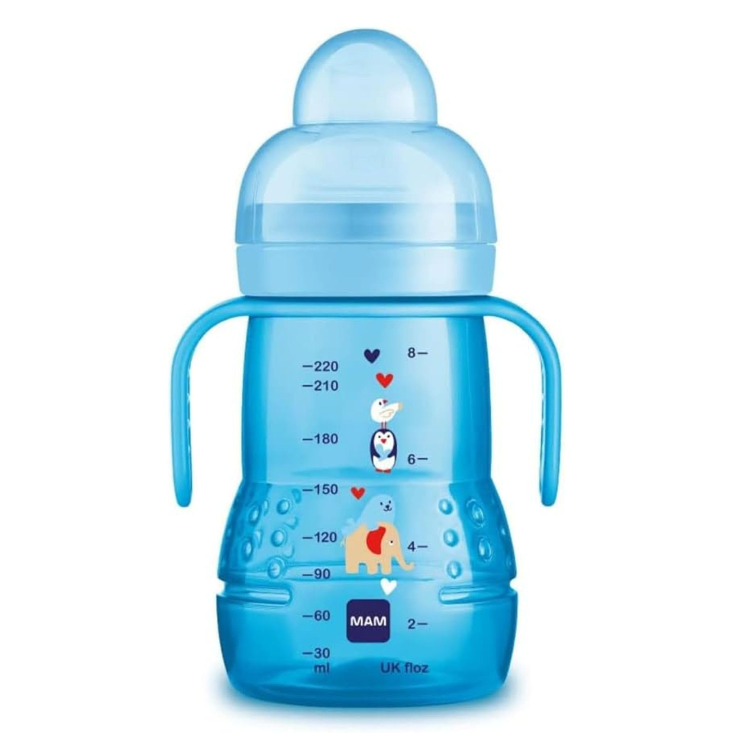 mam-trainer-night-220-ml-biberon-acqua-con-beccuccio-antigoccia-e-manici-luminos image 8