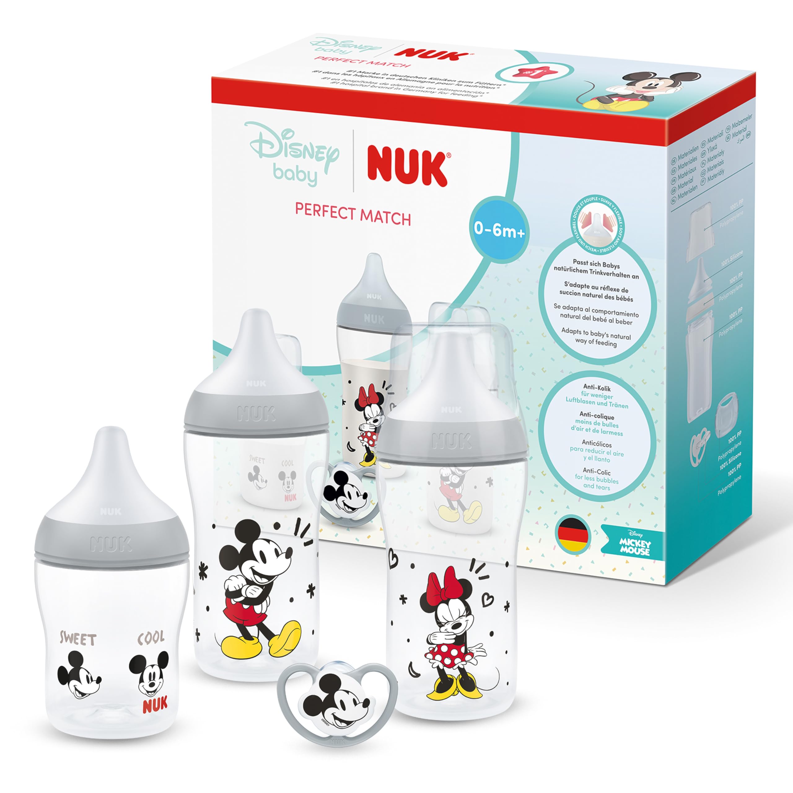 nuk-perfect-match-set-biberon-e-ciuccio-neonati-0-6-mesi-3-biberon-anticolica-15 image 1