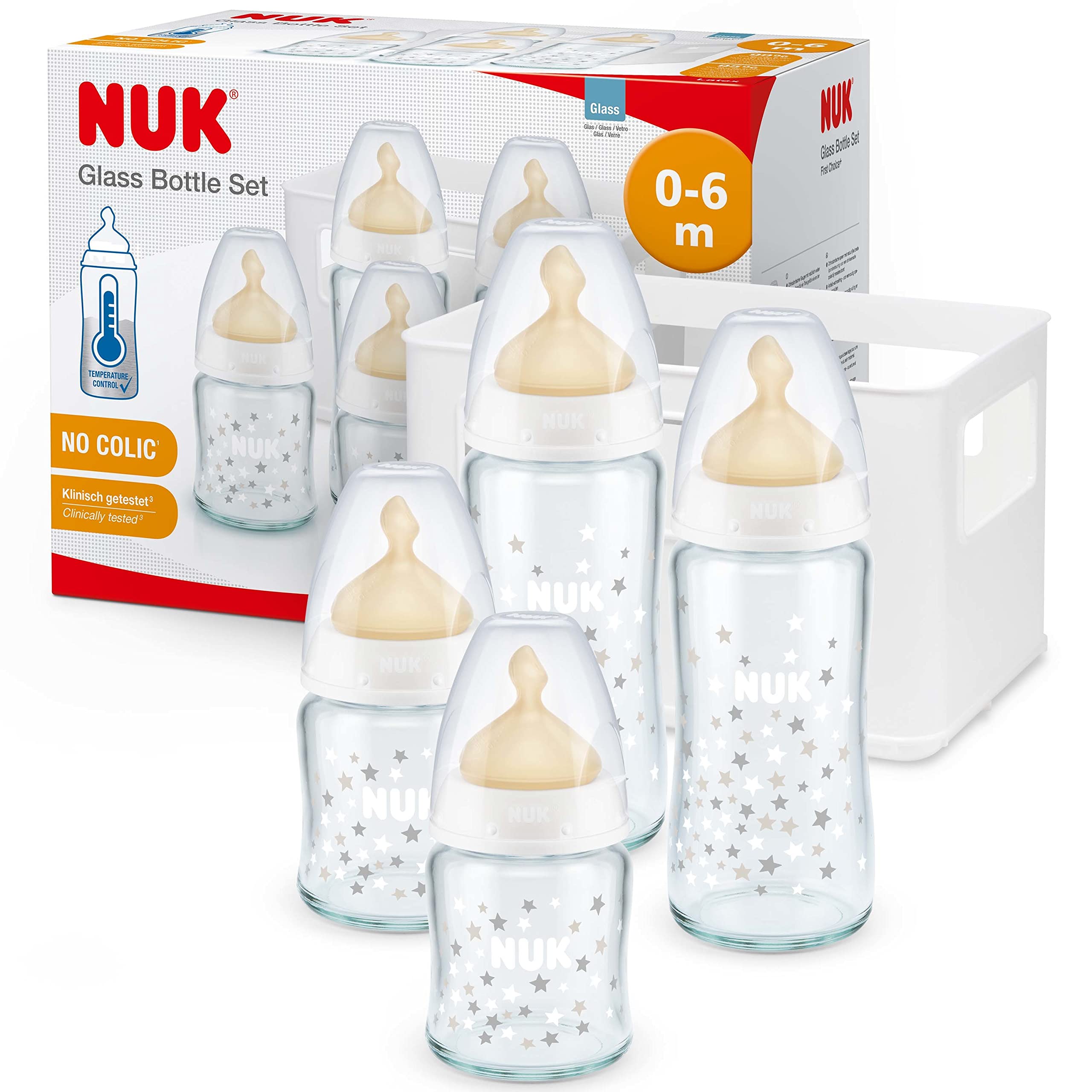 nuk-first-choice-biberon-di-vetro-starter-set-0-6-mesi-4-biberon-con-controllo-t image 1