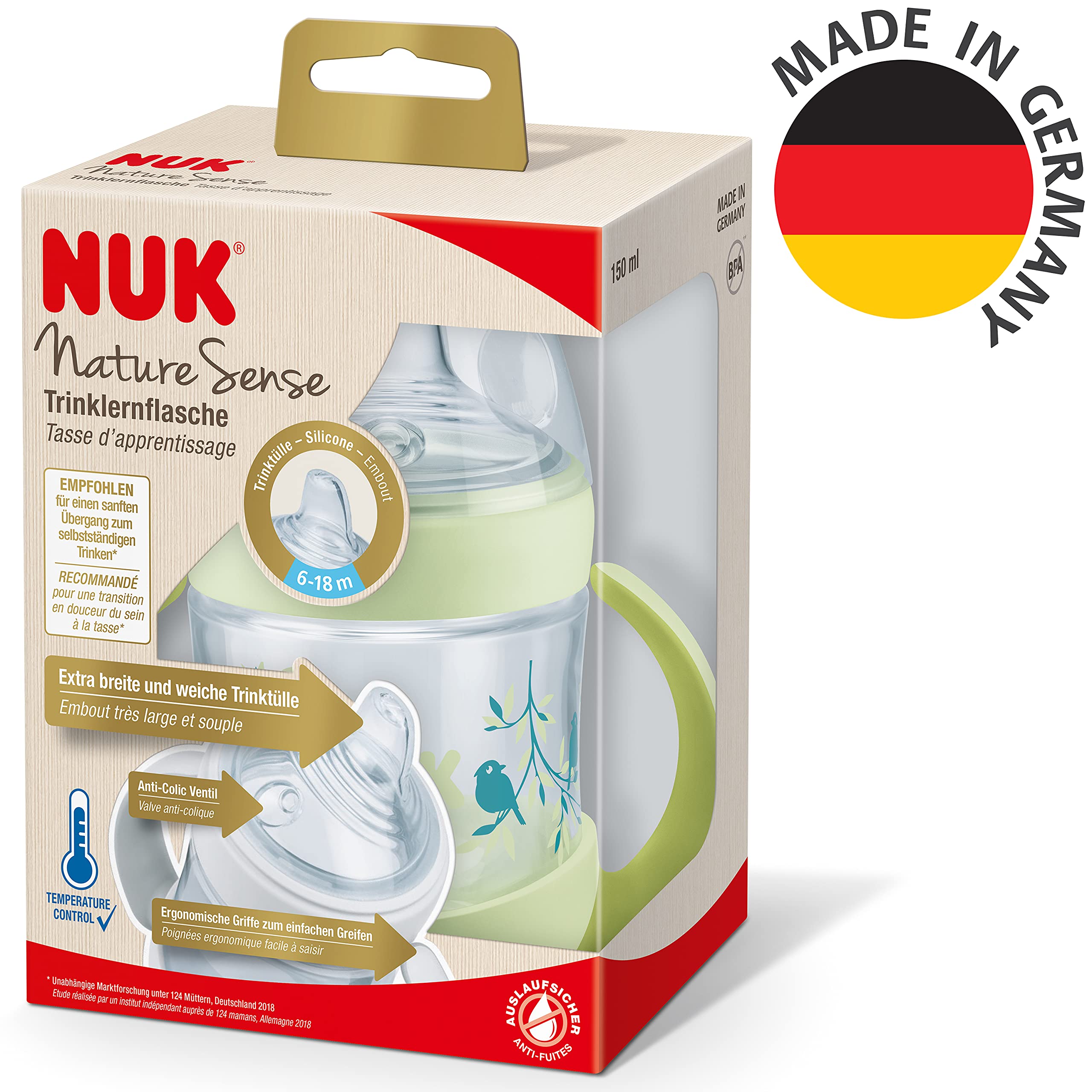 nuk-nature-sense-biberon-150-ml-0-6-mesi-con-controllo-temperatura-e-sfiato-anti image 7