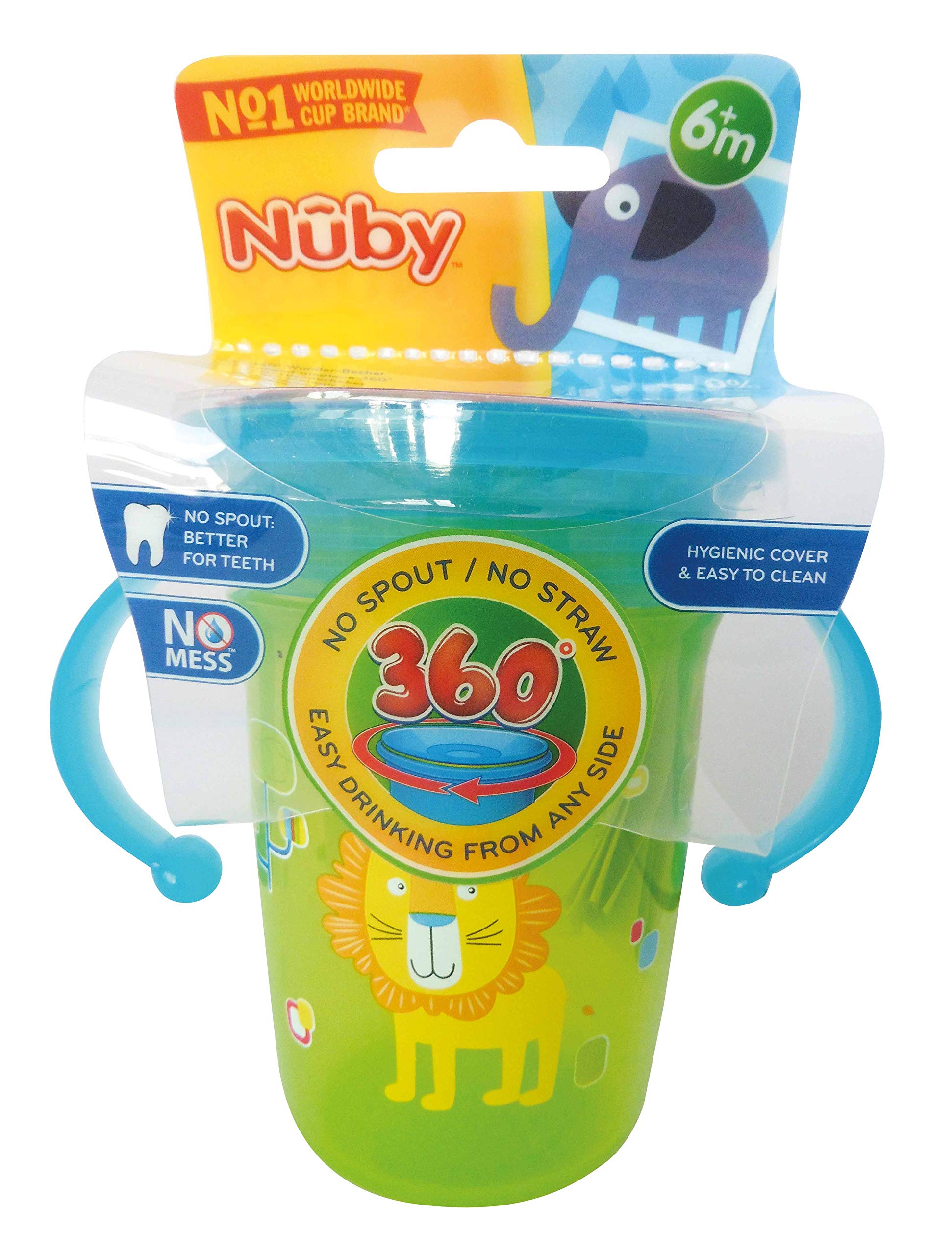 nuby-tazza-wonder-360-con-manici-verde-240-ml-bicchiere-evolutivo-antigoccia-dai image 3