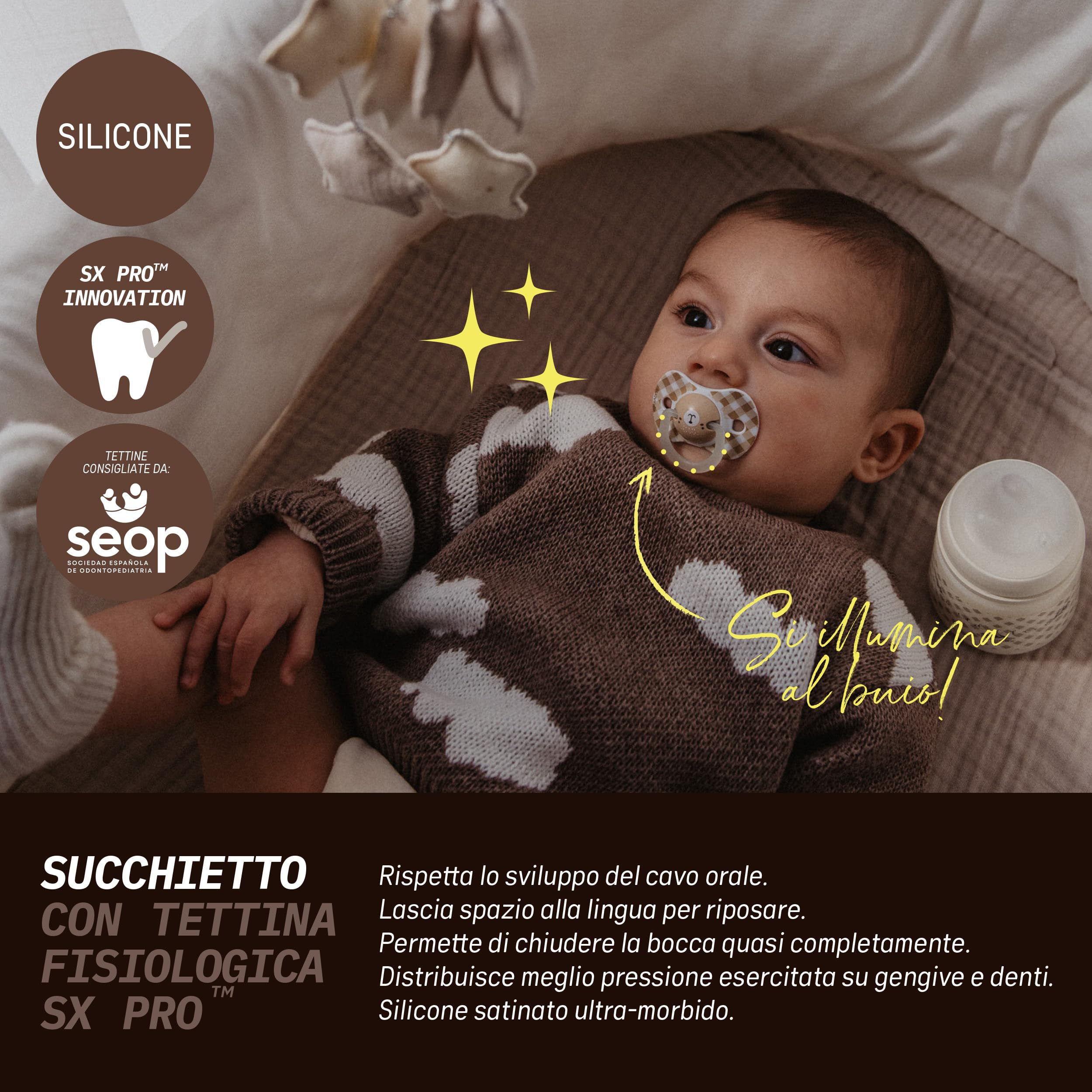 suavinex-ciucci-sx-pro-che-brillano-al-buio-confezione-4-neonati-0-6-mesi-silico image 2