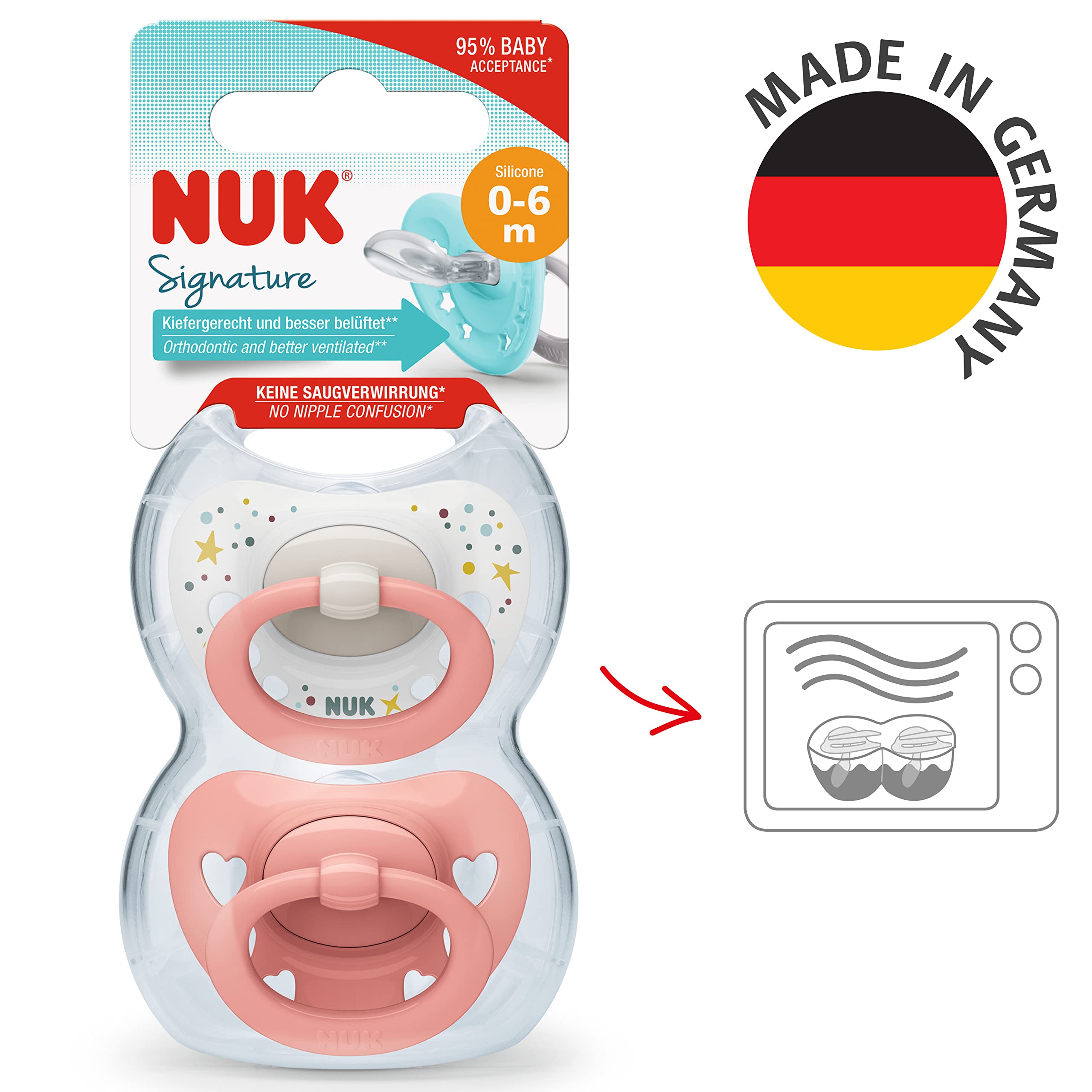 nuk-signature-succhietto-ortodontico-0-6-mesi-2-pezzi-tettarella-in-silicone-sen image 6