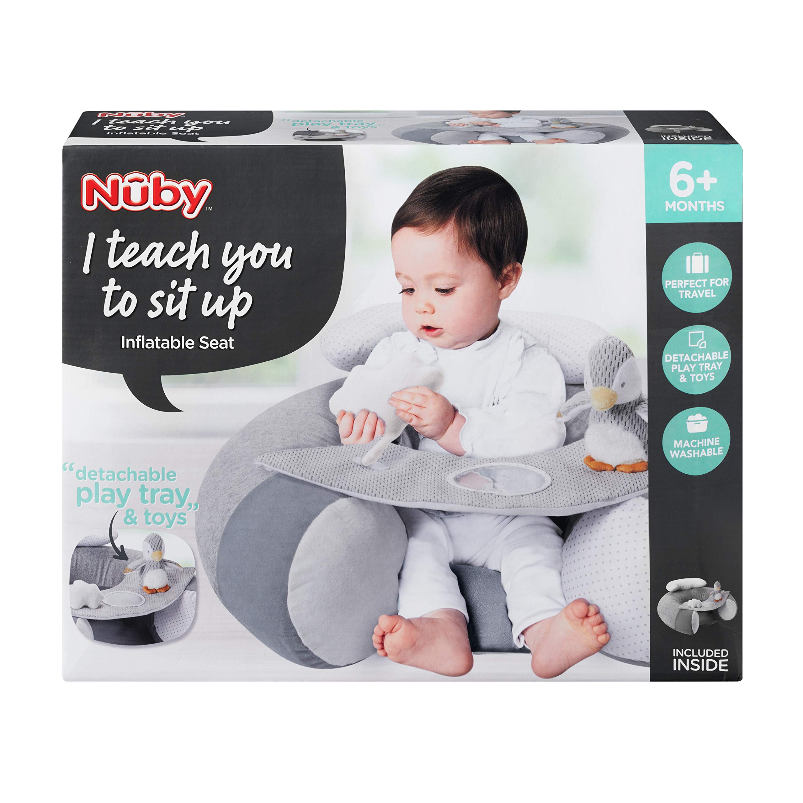nuby-little-penguin-seggiolino-educativo-sit-me-up-gonfiabile-con-giocattoli-e-v image 7