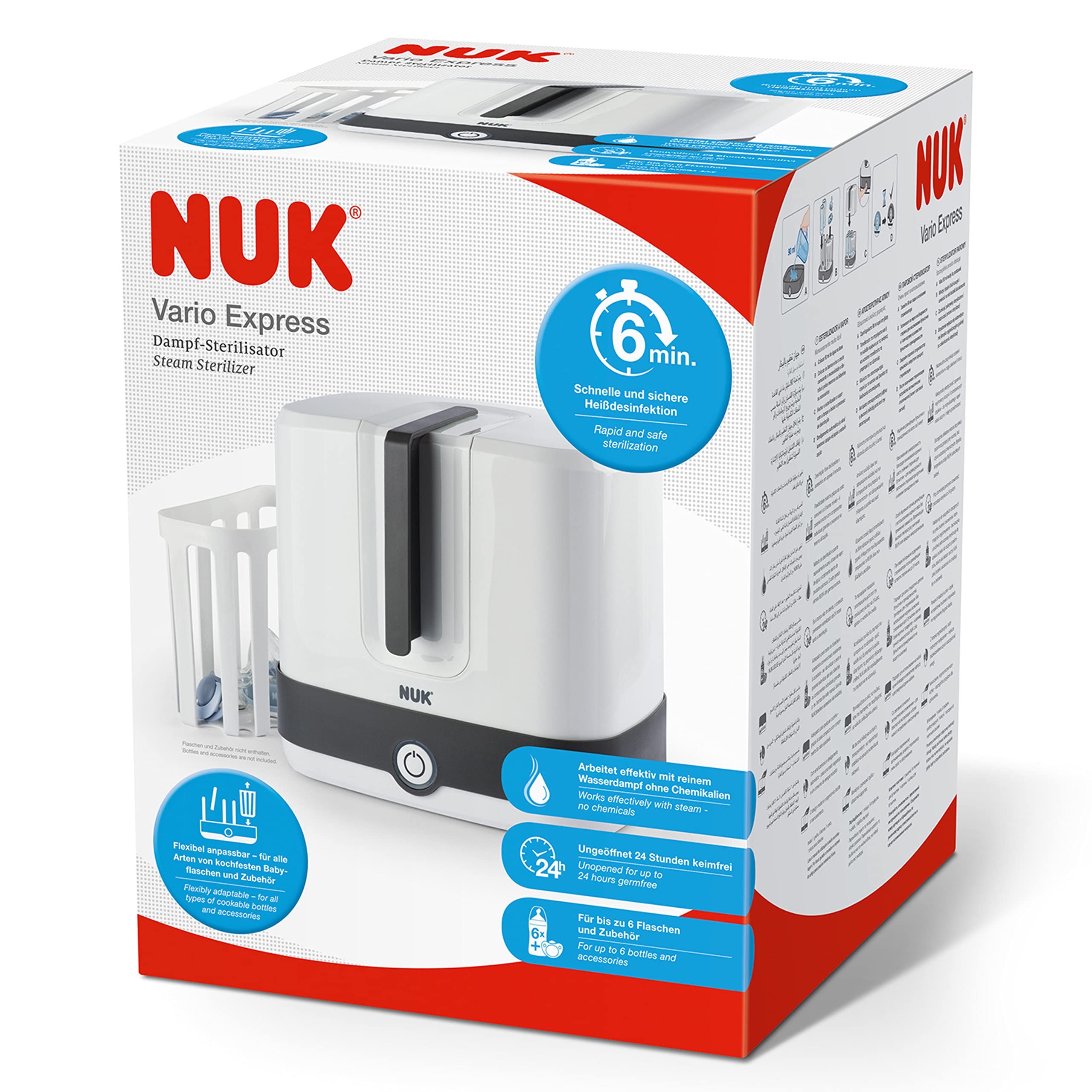 nuk-vario-express-sterilizzatore-a-vapore-elettrico-per-biberon-6-biberon-in-6-m image 7
