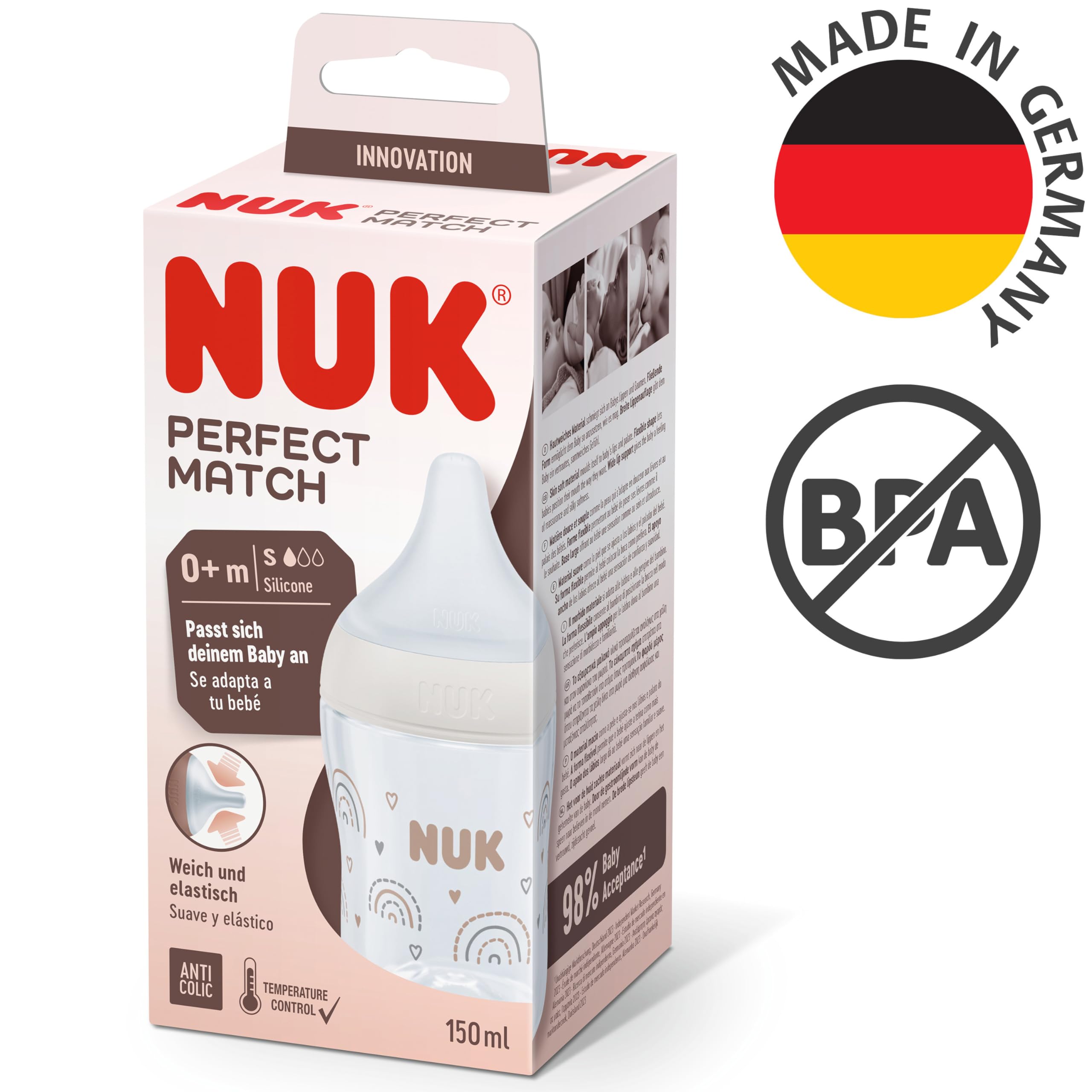 nuk-biberon-perfect-match-0-mesi-150-ml-biberon-adattivo-con-tettarella-in-silic image 7