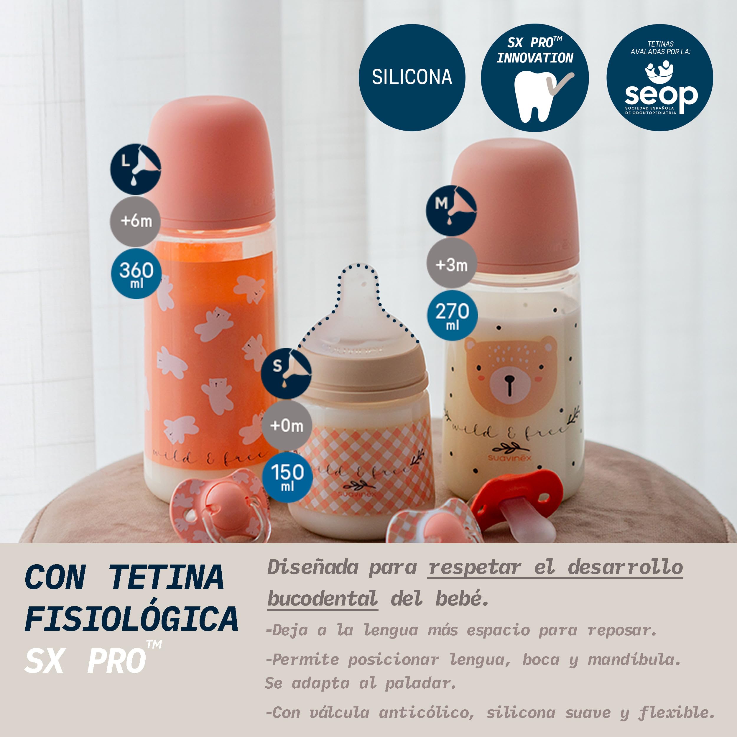 suavinex-sx-pro-birdies-e-wild-free-set-2-biberon-anticolica-360-ml-con-tettarel image 4