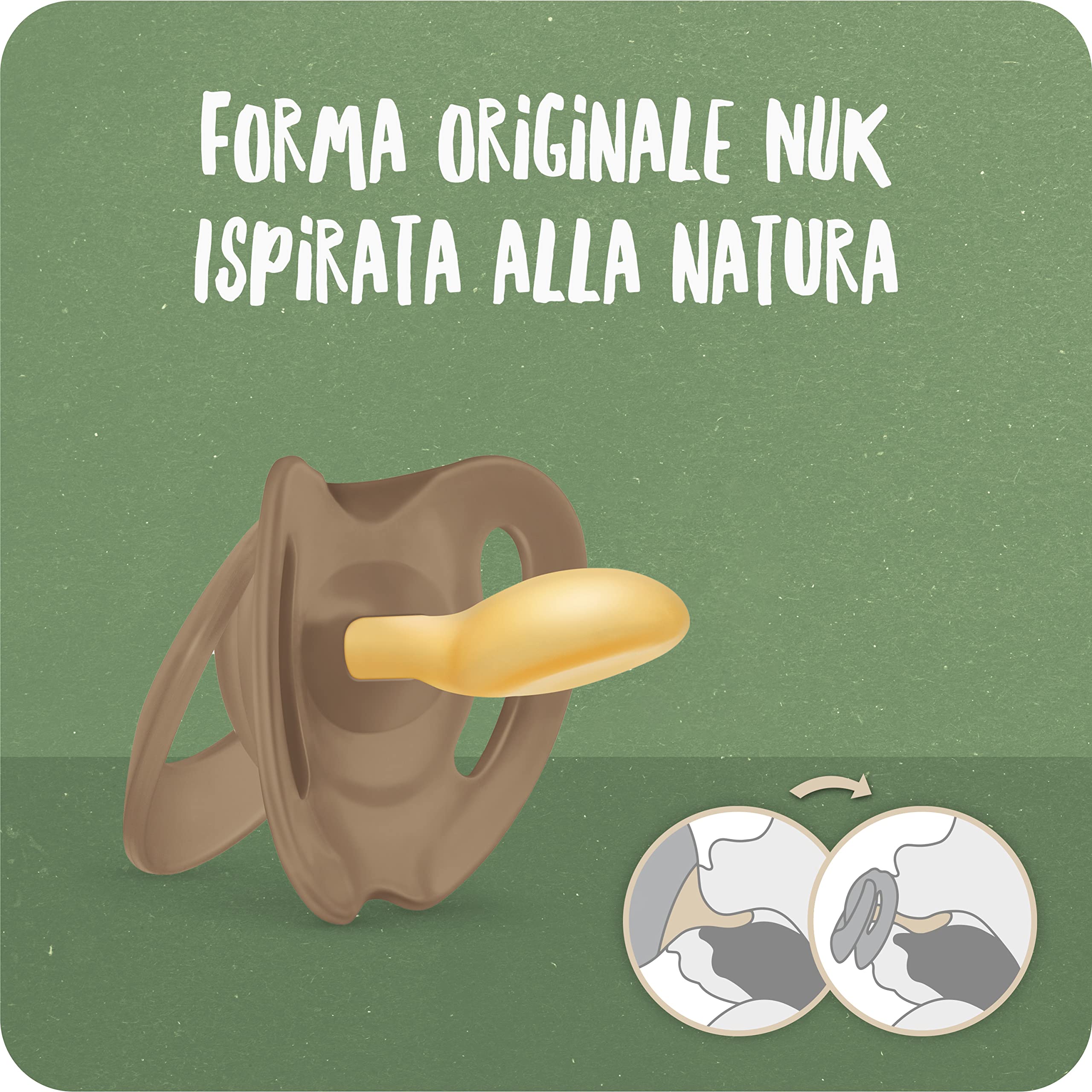 nuk-for-nature-ciuccio-0-6-mesi-succhietto-in-gomma-naturale-al-98-forma-ortodon image 2