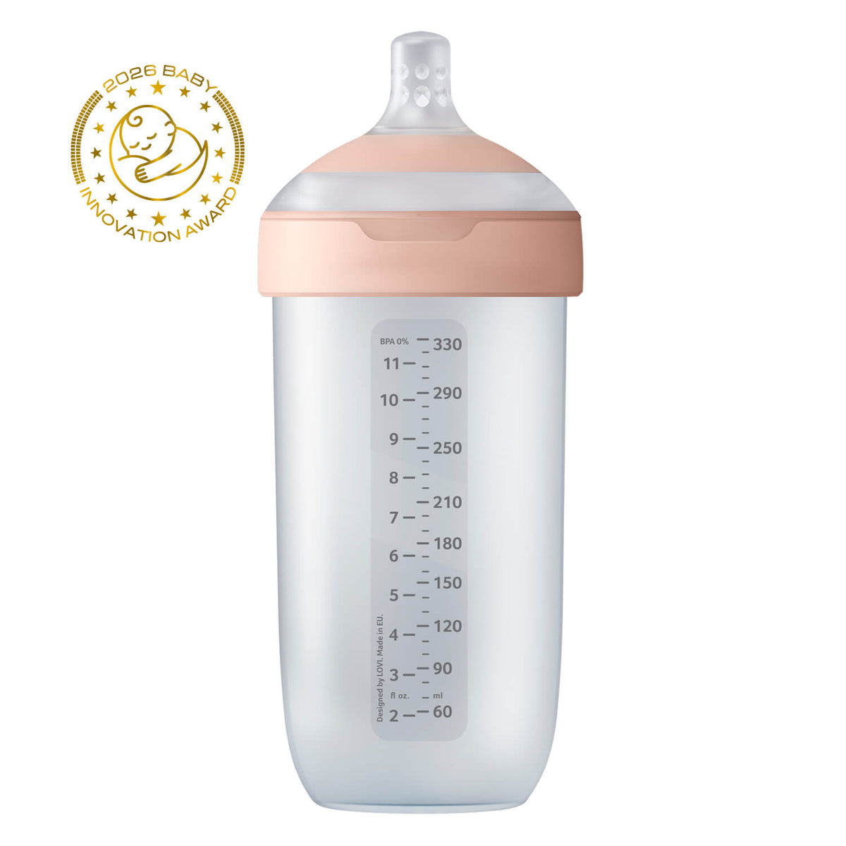 difrax-mammafeel-babyfles-330-ml-biberon-con-tettarella-dinamica-effetto-mammell image 1