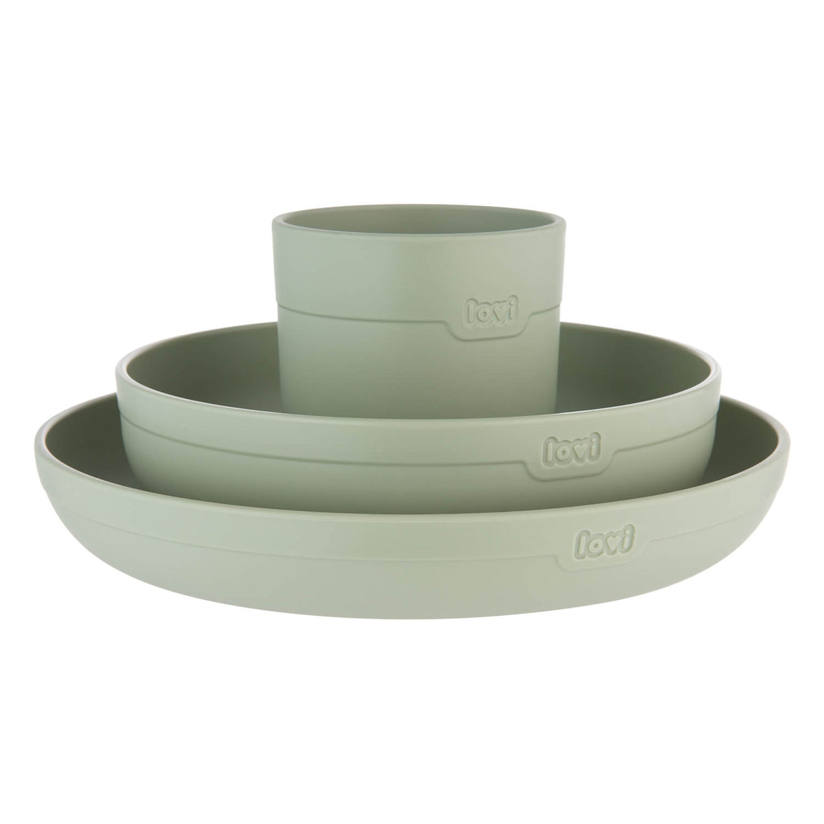 difrax-lovi-set-pappa-con-bicchiere-piatto-ciotola-e-bicchiere-aperto-svezzament image 1